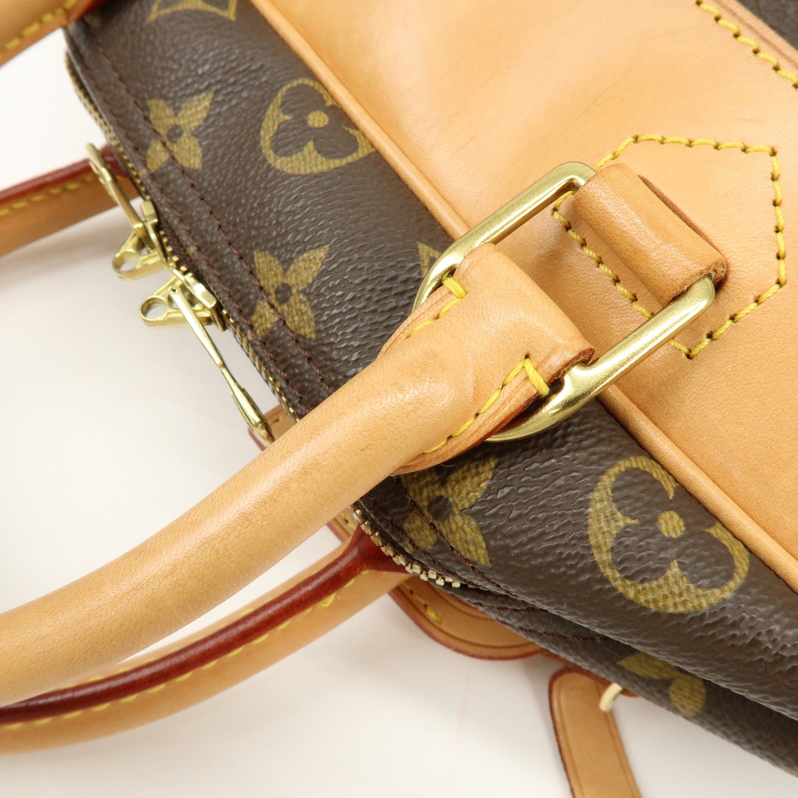 Louis Vuitton Monogram Canvas Deauville Hand Bag Brown M47270