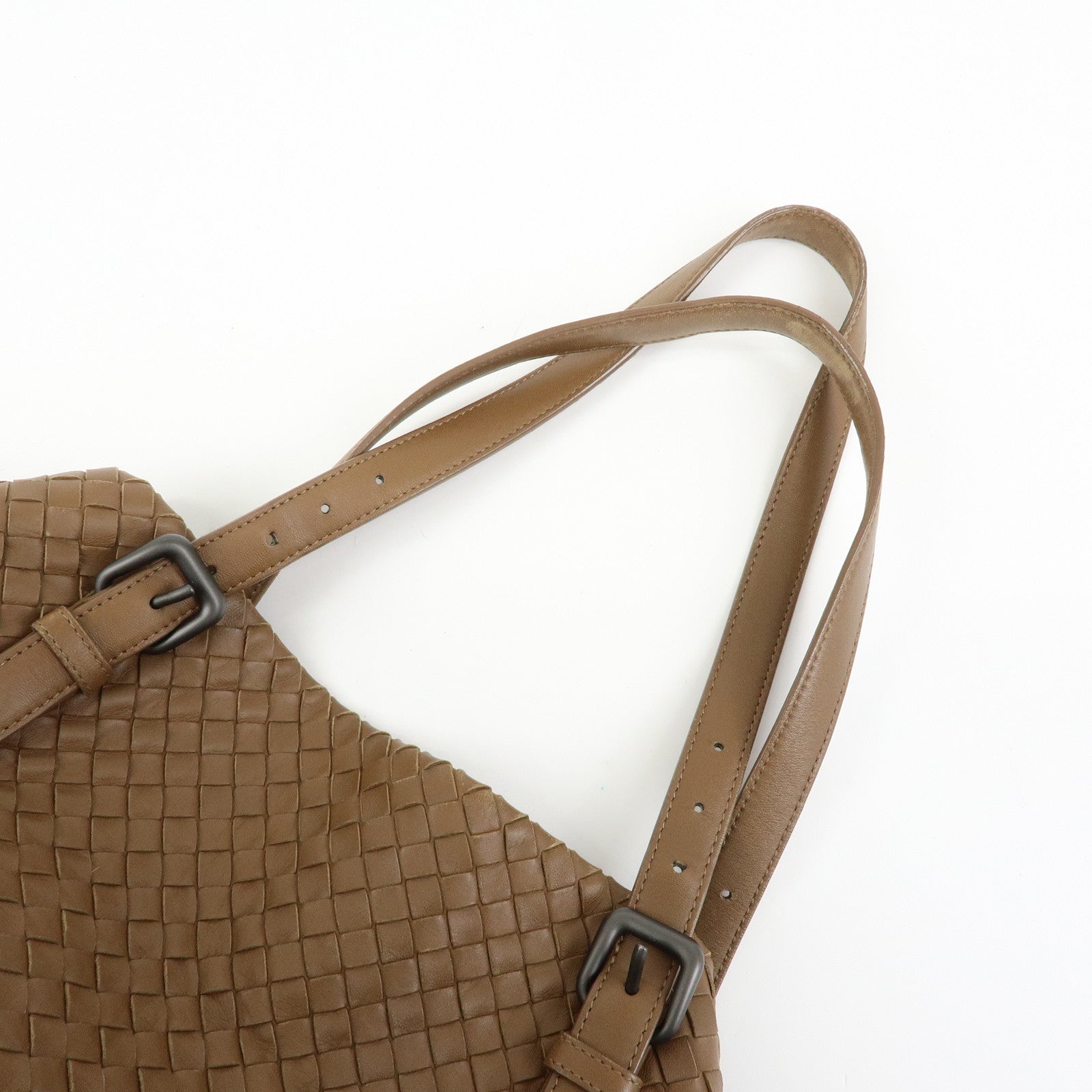 BOTTEGA VENETA Cesta Intrecciato Leather Shoulder Tote Bag Brown