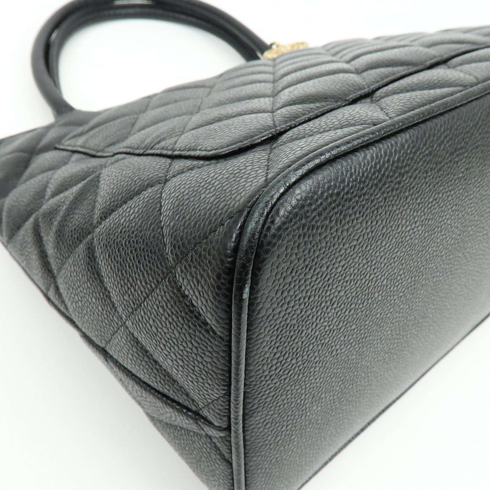 CHANEL Matelasse COCO Mark Medallion Tote Bag Hand Bag A01804