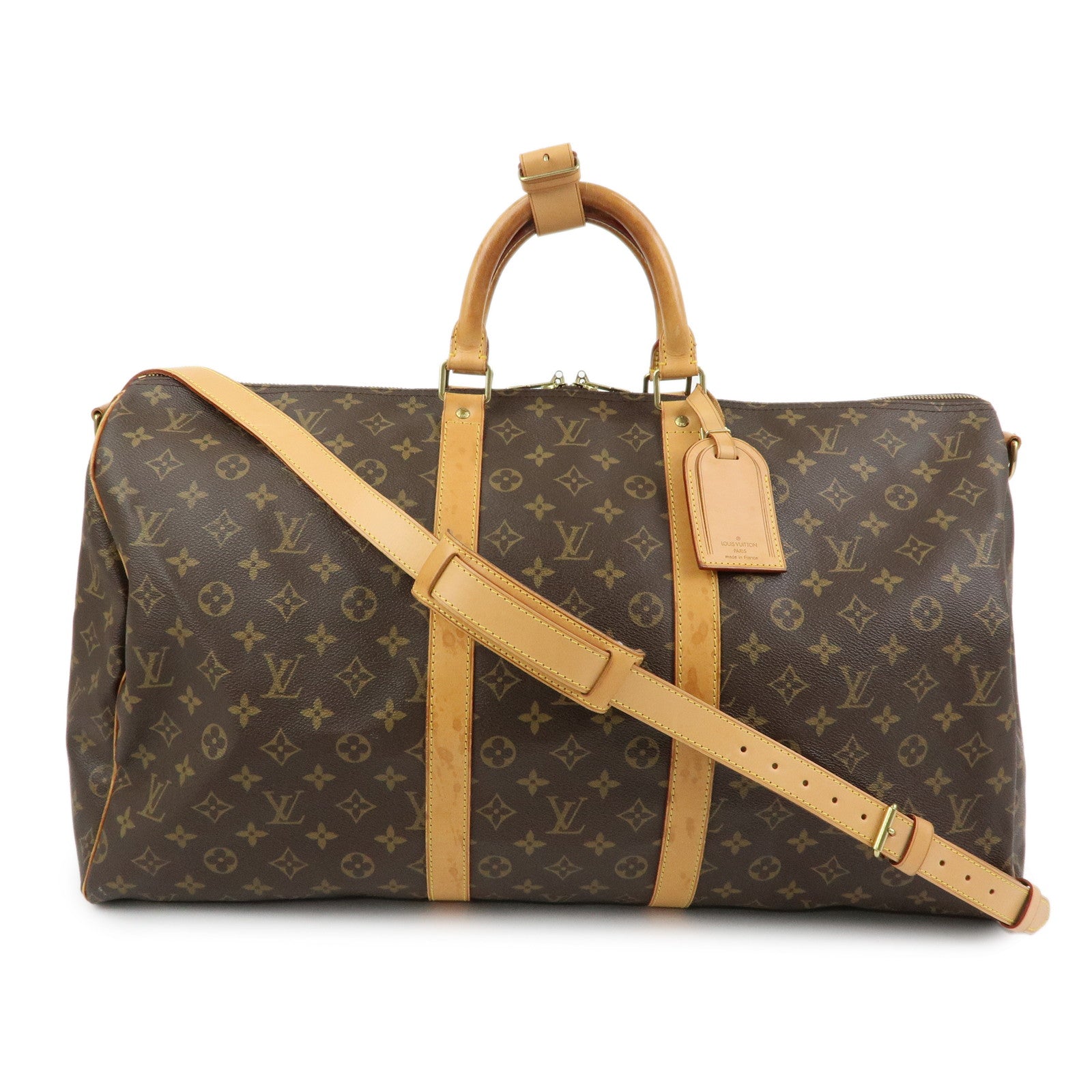 Louis Vuitton Monogram Keep All Bandouliere 55 Boston Bag M41414
