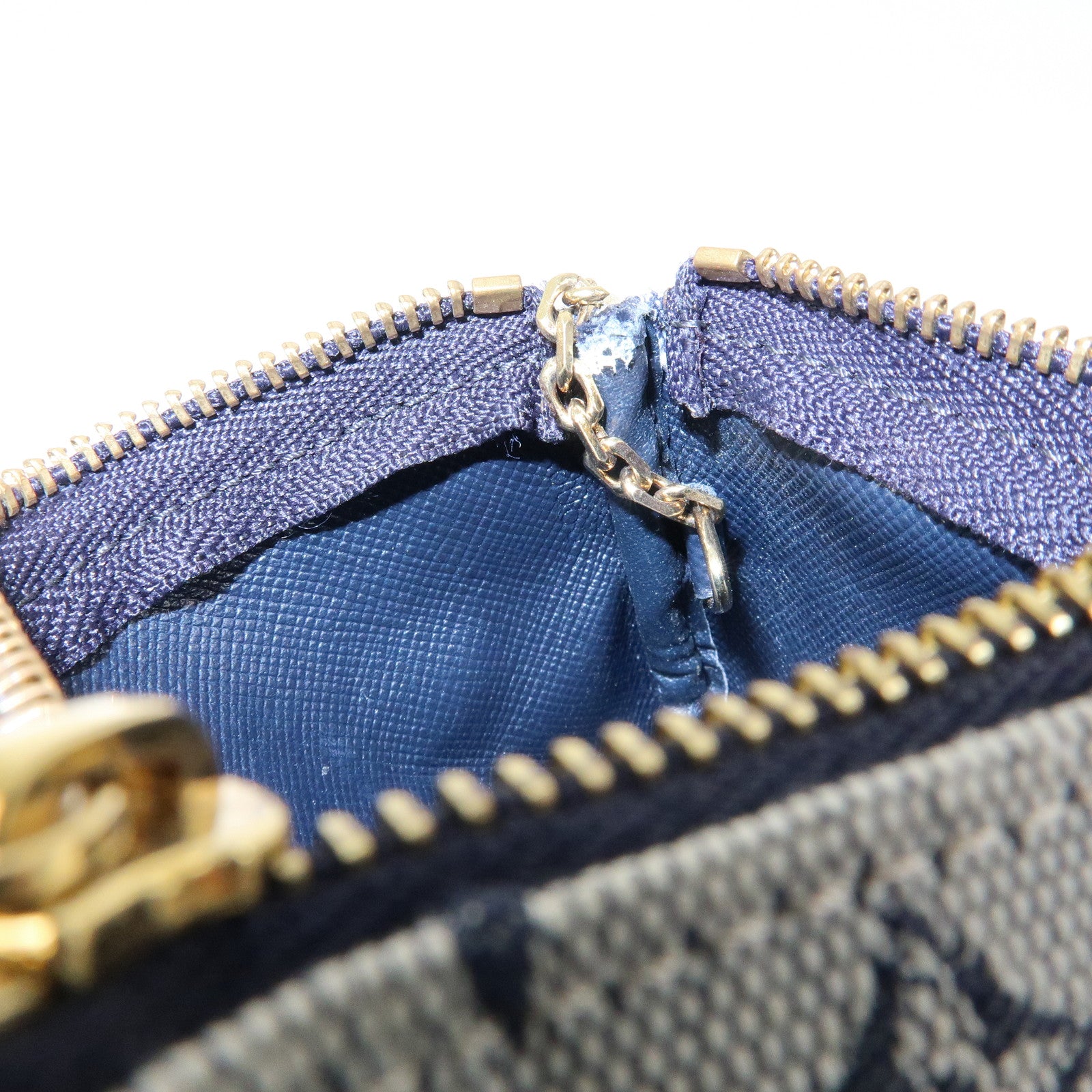 Louis Vuitton Monogram Mini Pochette Cles Coin Case Blue M92236