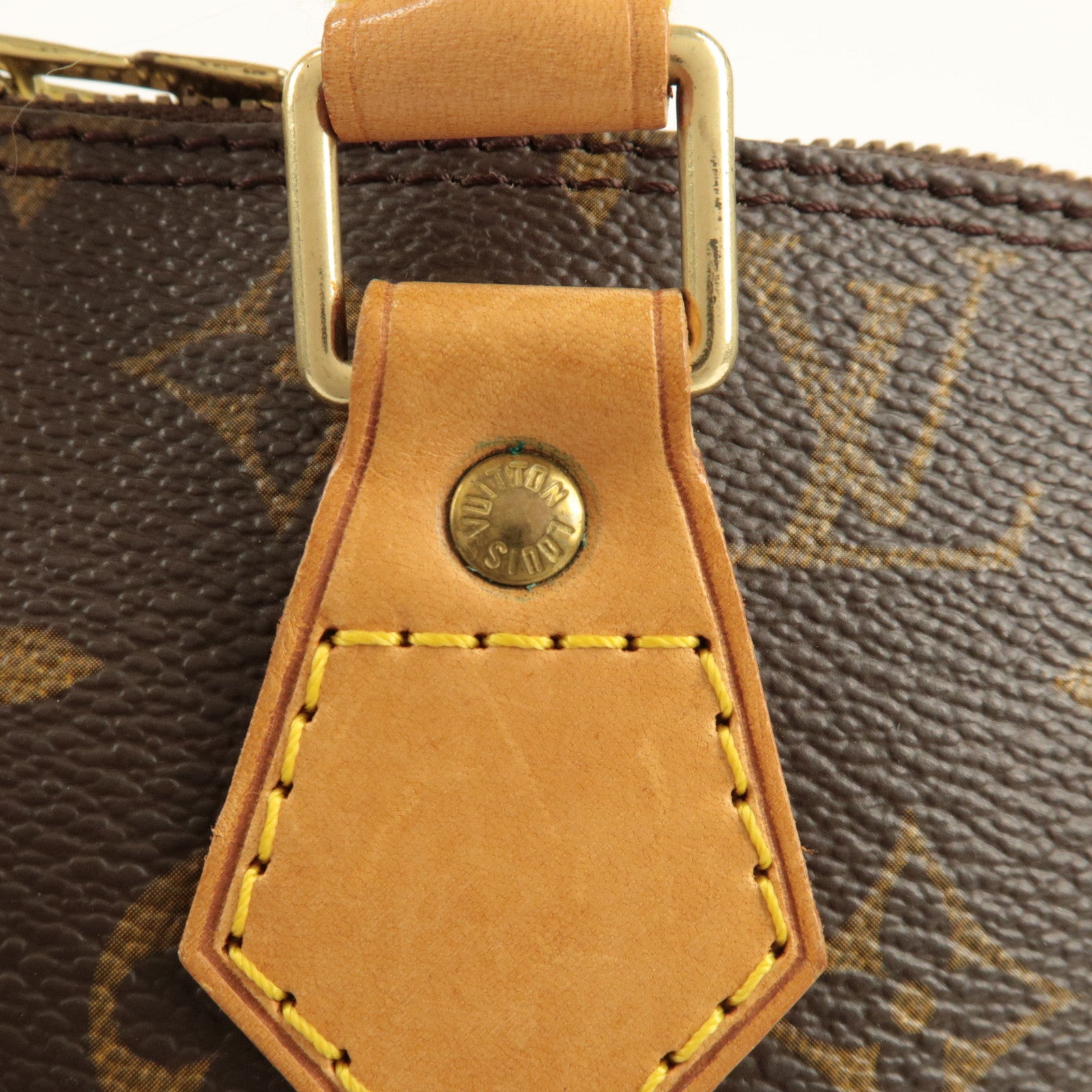 Louis Vuitton Monogram Alma Hand Bag Brown M51130 Used