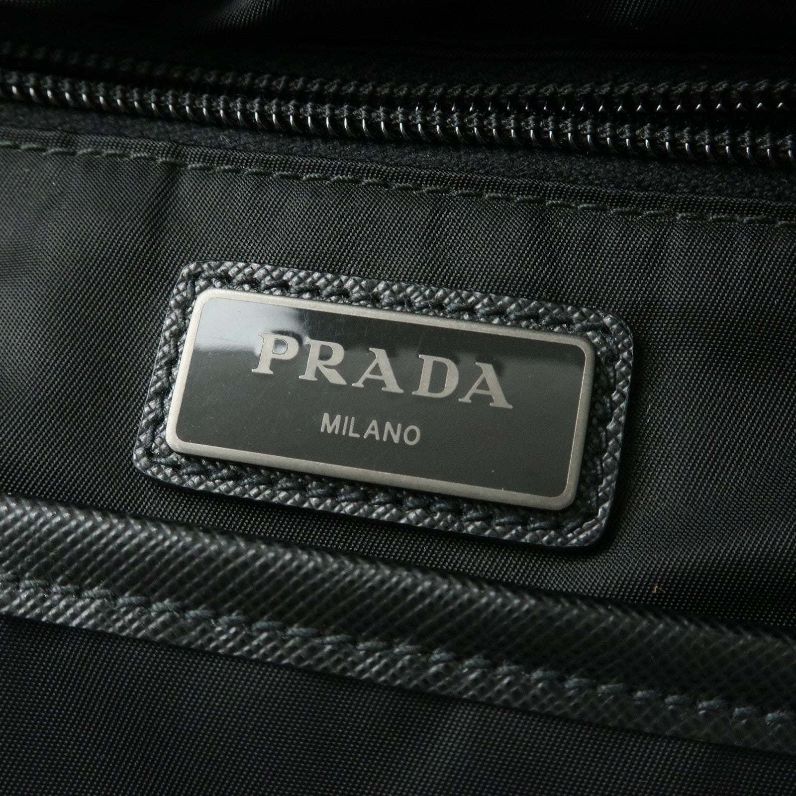 PRADA Triangle Logo Nylon Leather Backpack Camouflage VZ0066