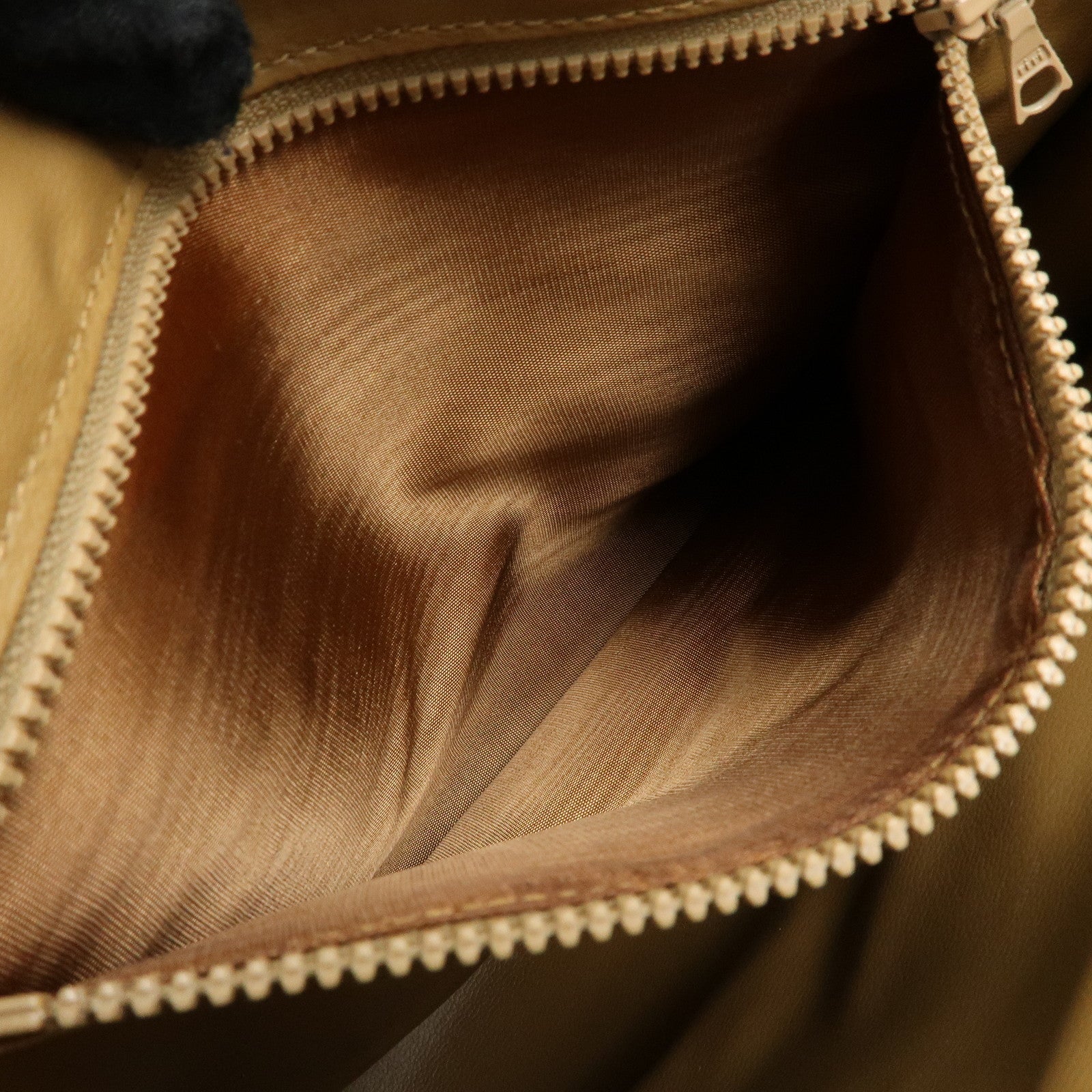 CELINE Macadam PVC Coated Canvas Leather Clutch Bag Pouch Brown