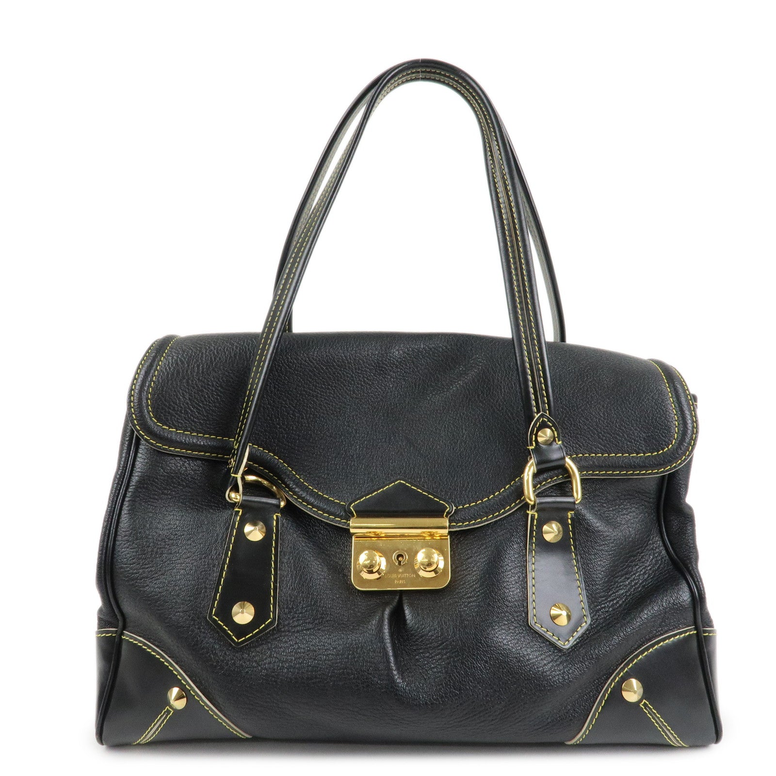 Louis Vuitton Suhali Rhapsody Leather Shoulder Bag Black M95847 Used