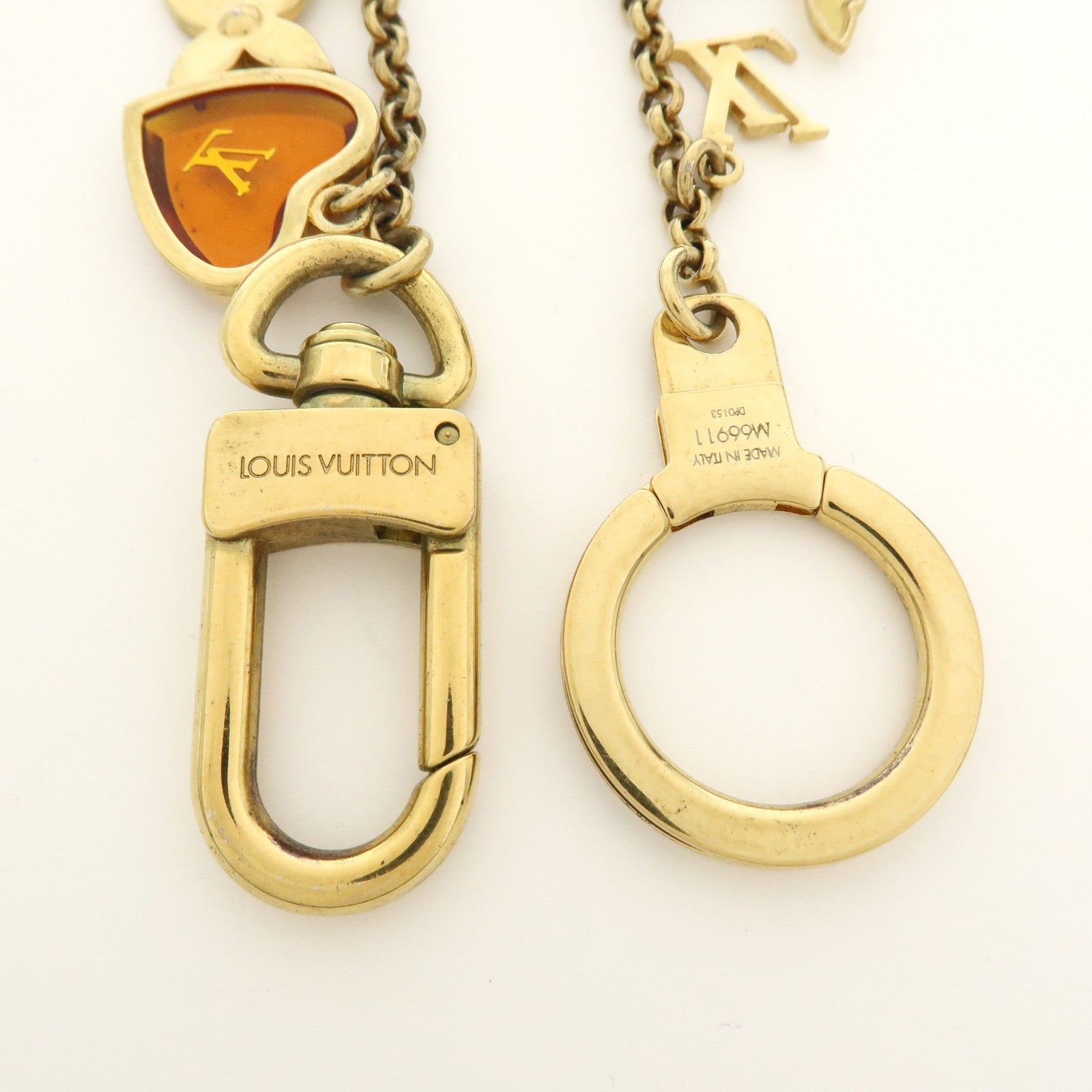 Louis Vuitton Bijou Sac Chaine Bee Fleur Bag Charm Gold M66911