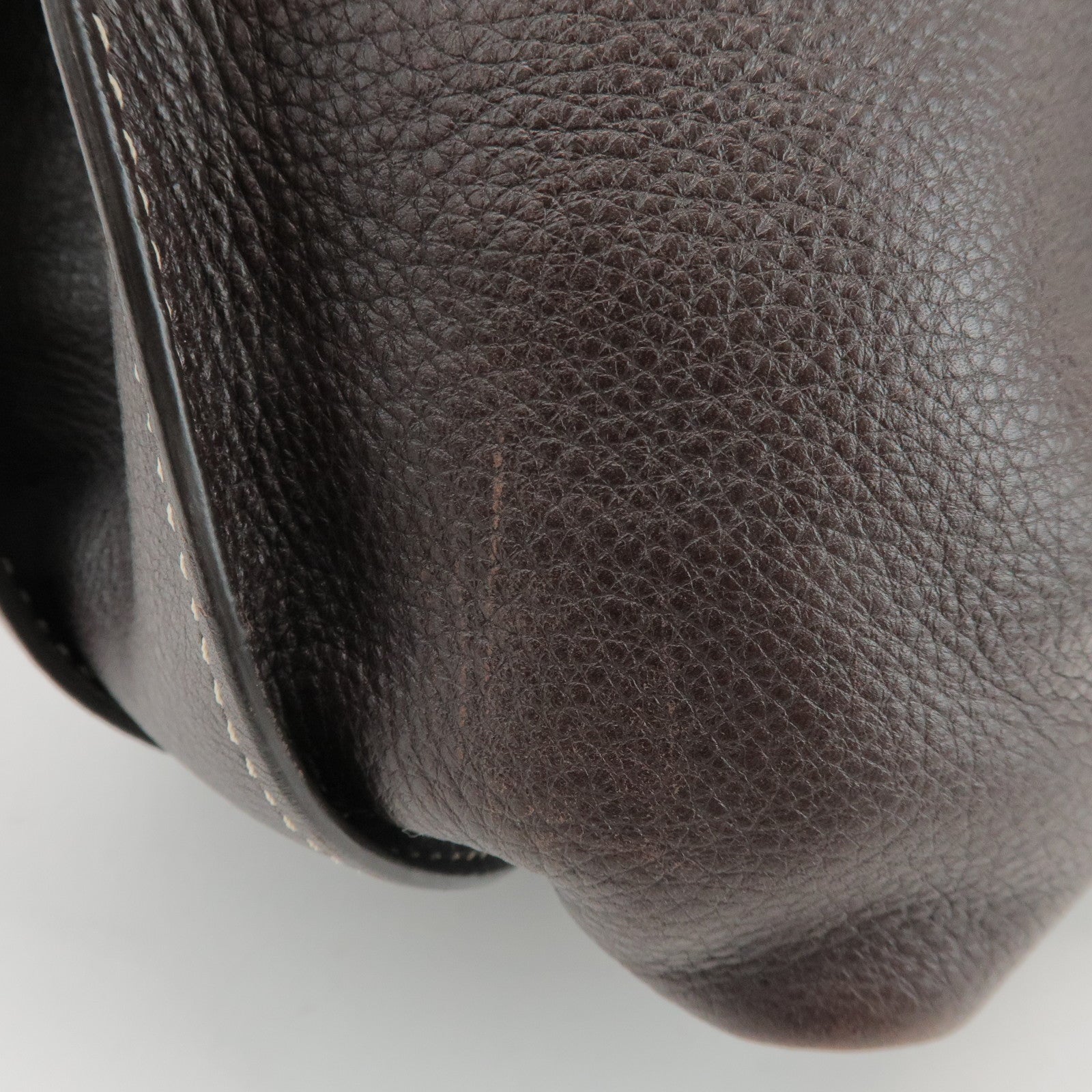 CELINE Bittersweet Leather Shoulder Bag Hand Bag Dark Brown