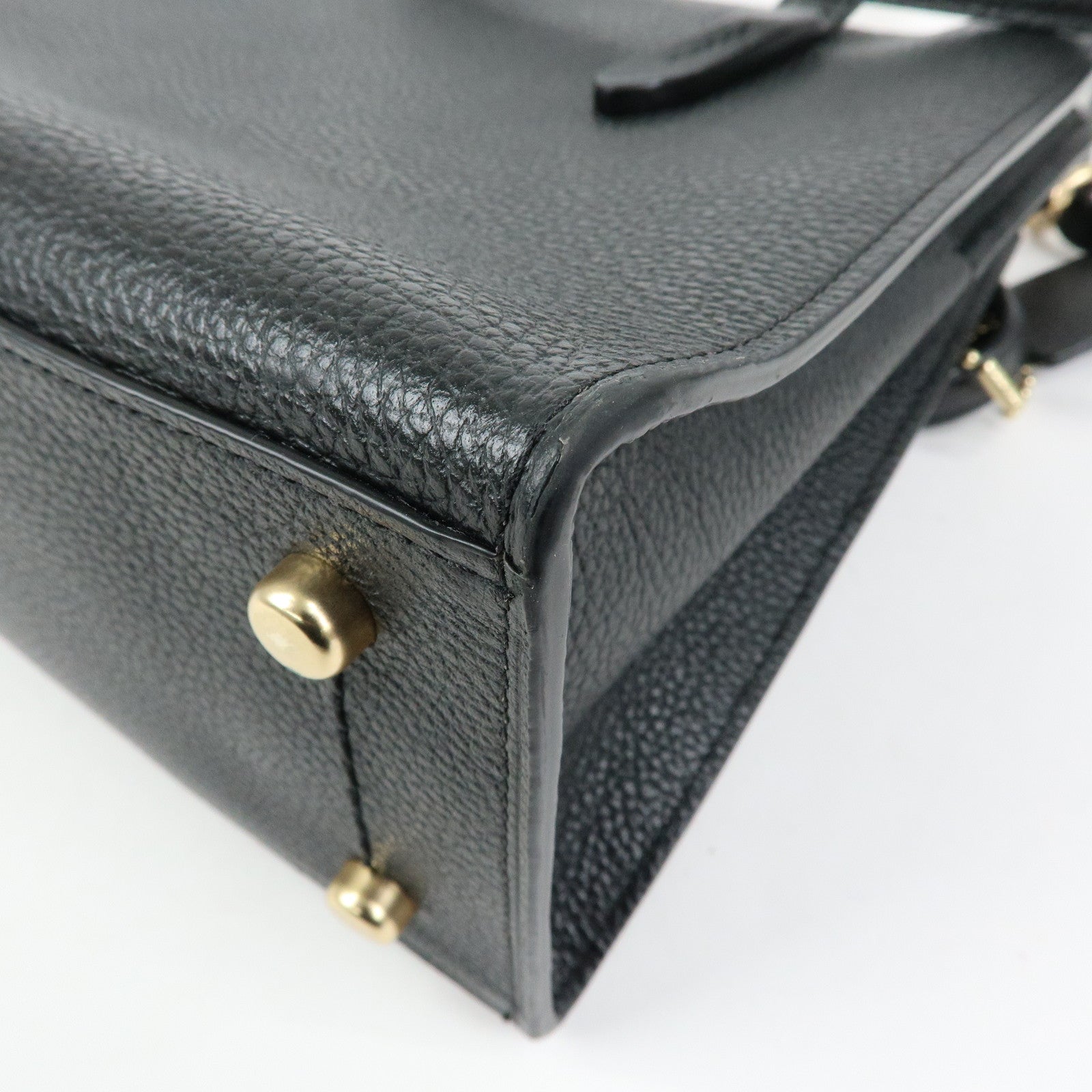 COACH Charlie Carryall 28 Leather 2Way Shoulder Bag Hand Bag Black