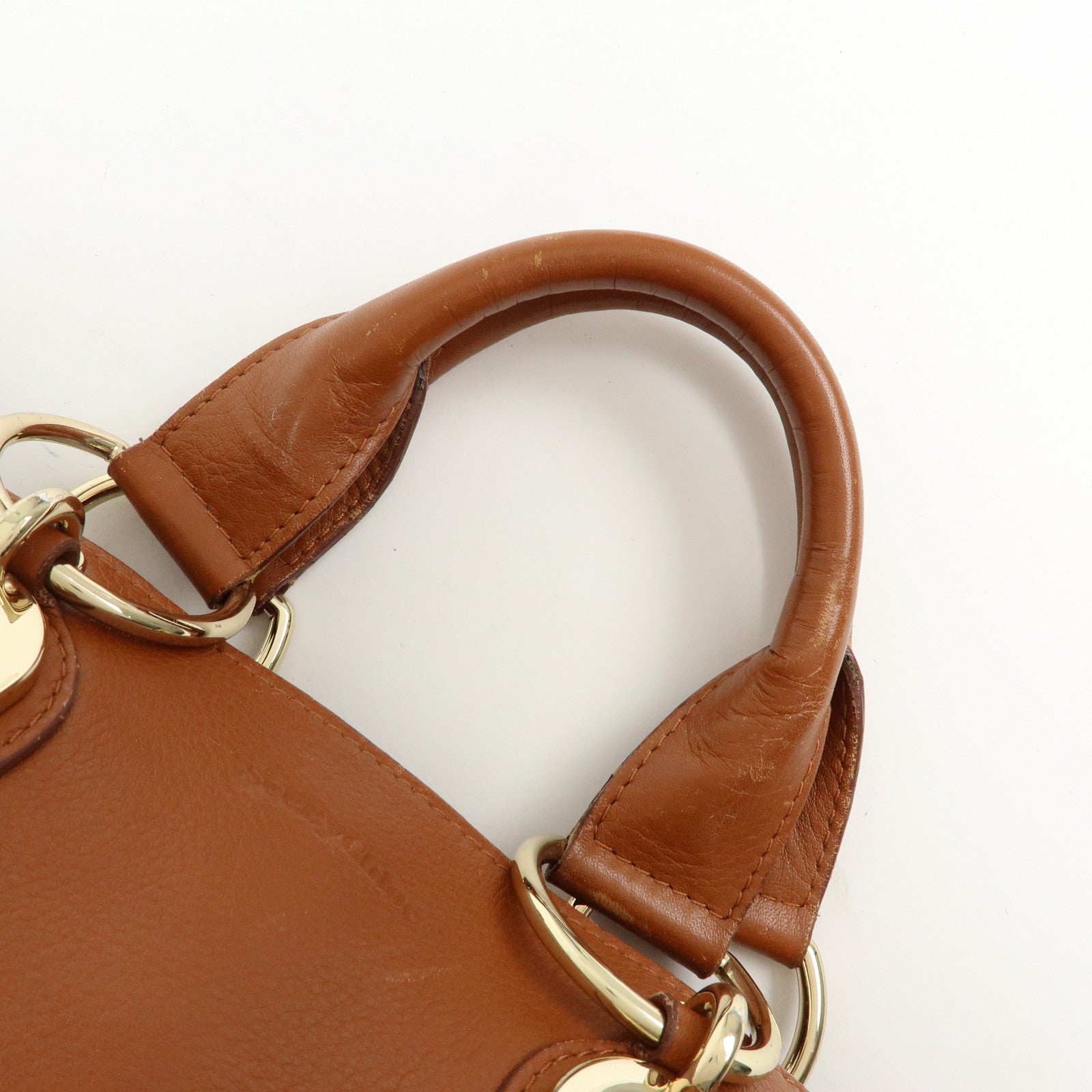 Chloe See by Chloe Page Leather 2Way Bag Hand Bag Brown