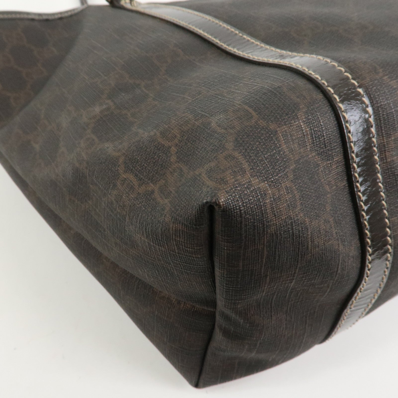 GUCCI GG Supreme Tote Bag Shoulder Bag Dark Brown 197953