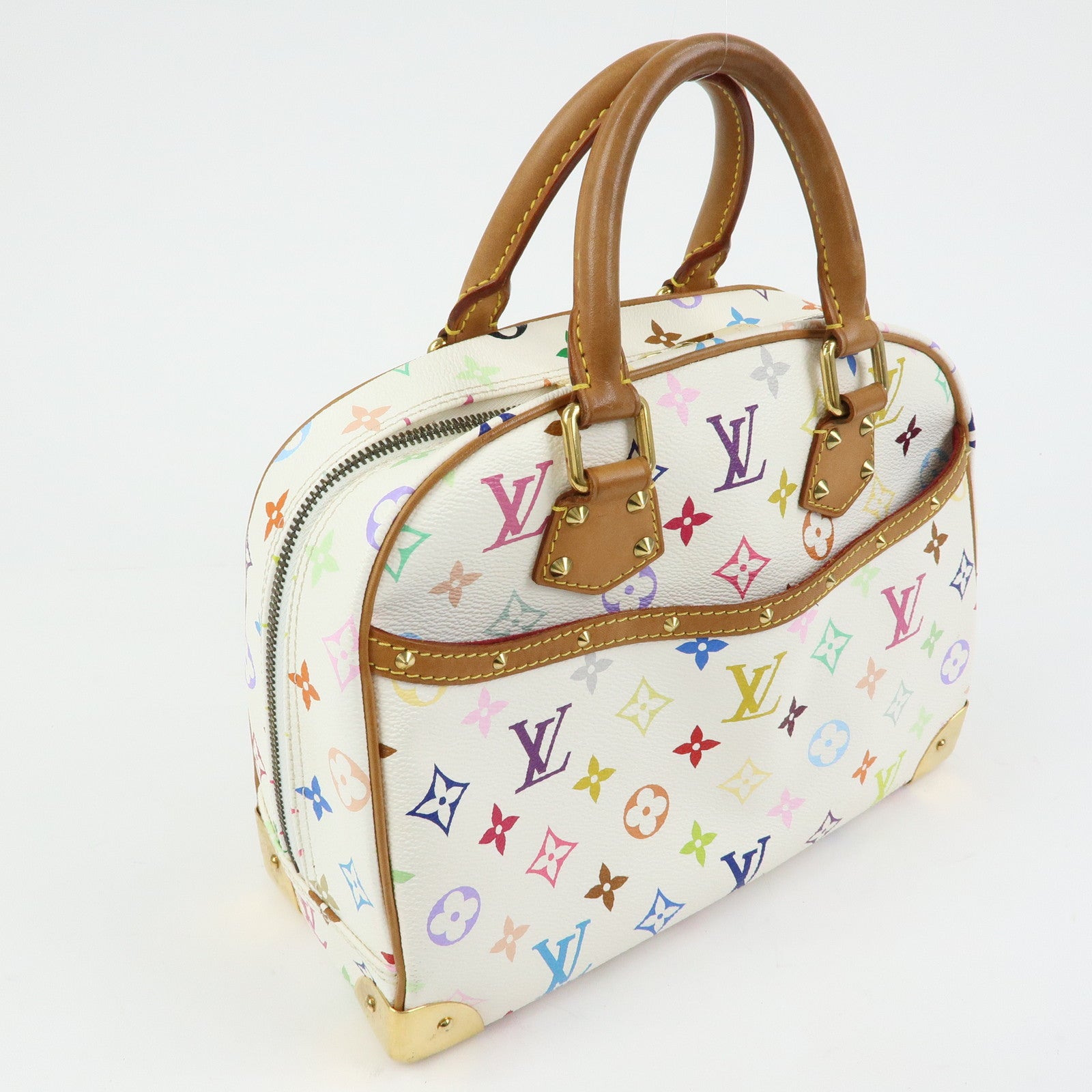 Louis Vuitton Monogram Multicolor Trouville Hand Bag Blanc M92663