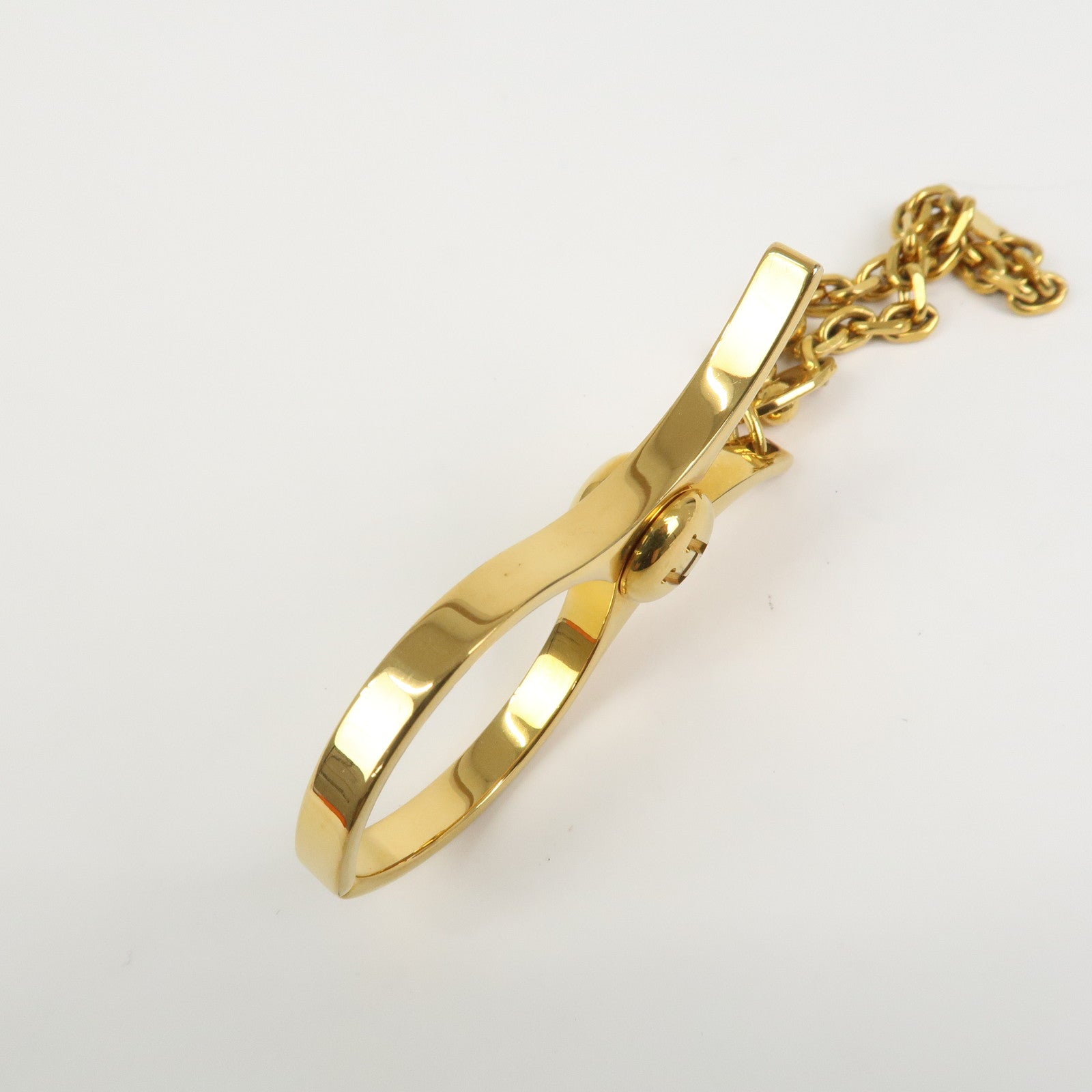 HERMES Filou Metal Glove Clip Glove Holder Gold