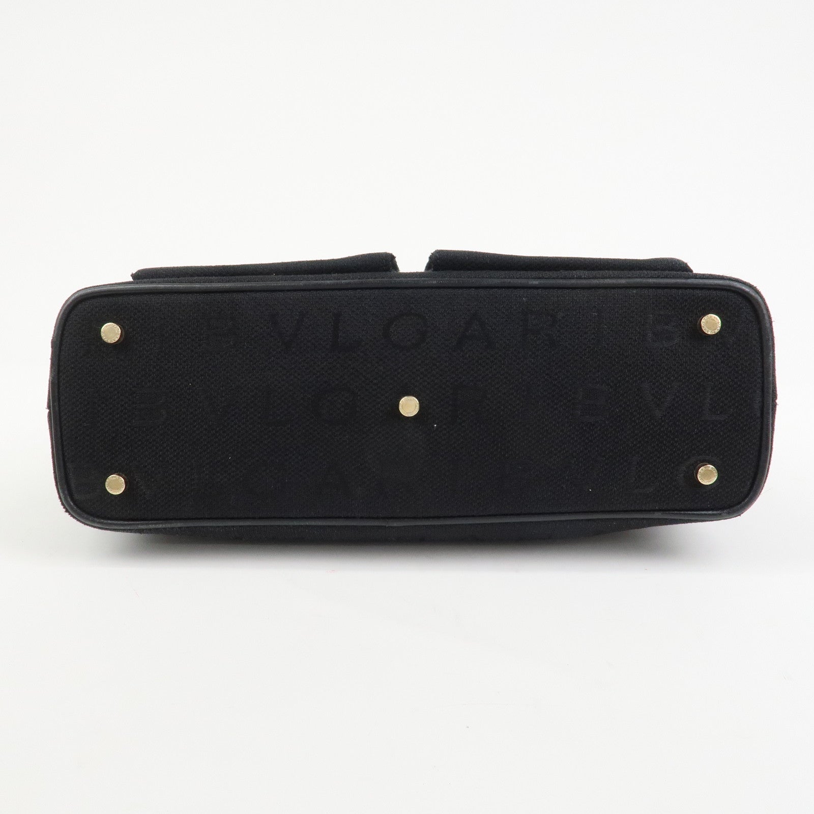 BVLGARI Logo Mania Canvas Leather 2Way Bag Shoulder Bag Black