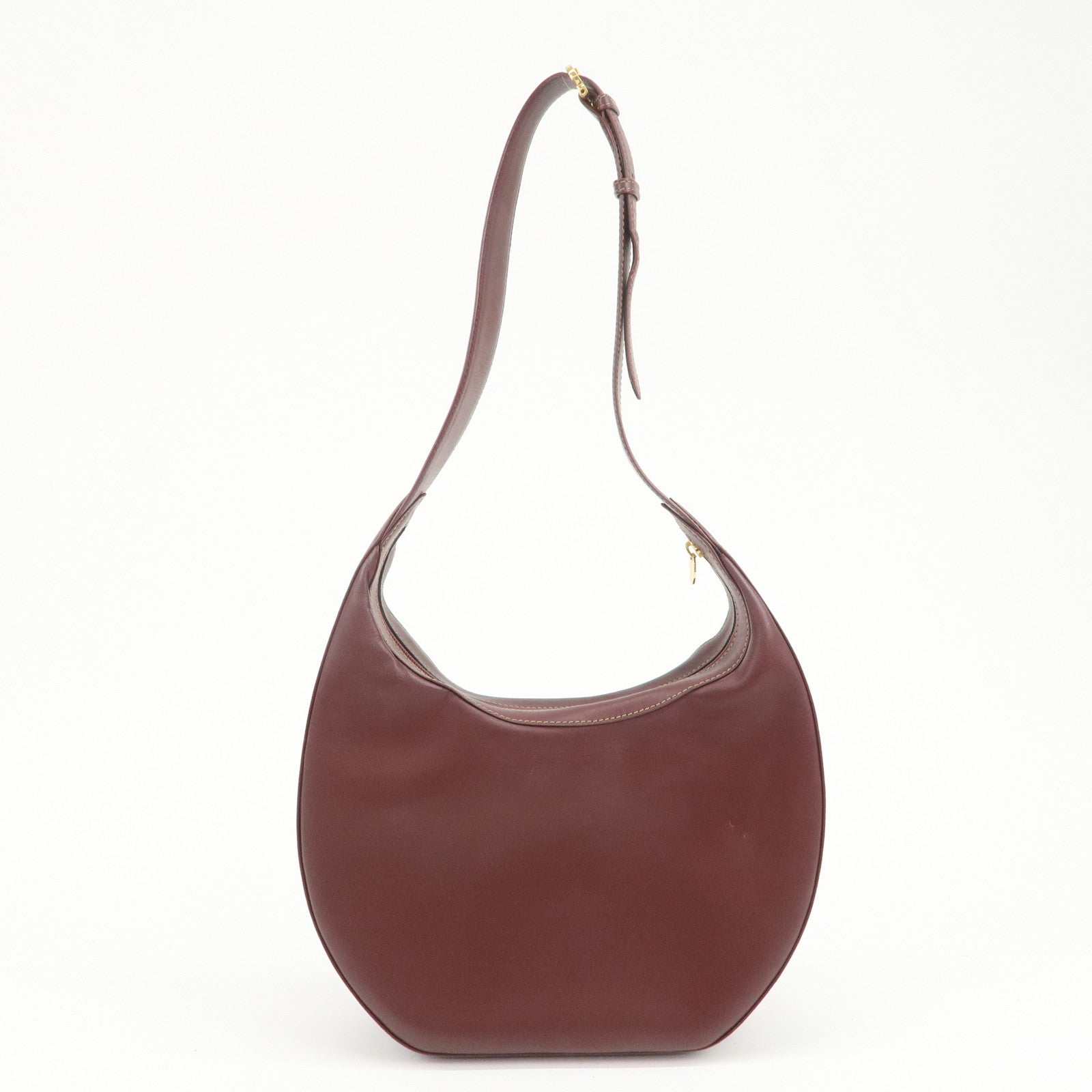 Cartier Must de Cartier Leather Shoulder Bag Bordeaux