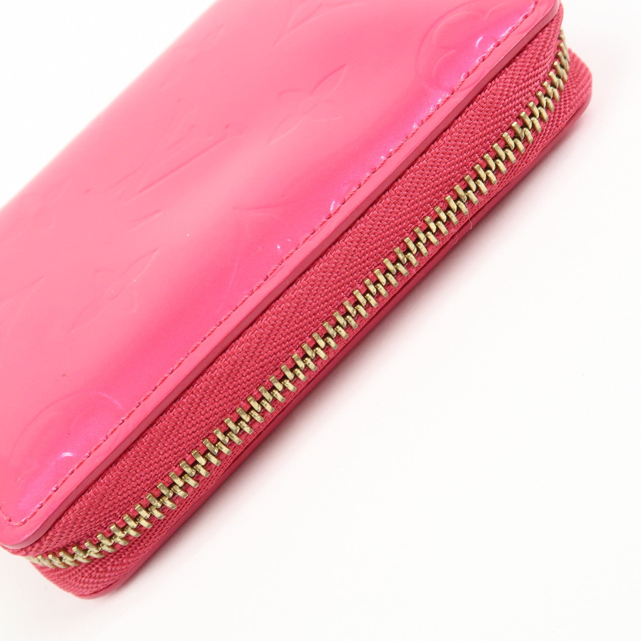 Louis Vuitton Monogram Vernis Bloom Zippy Wallet Pink M91238