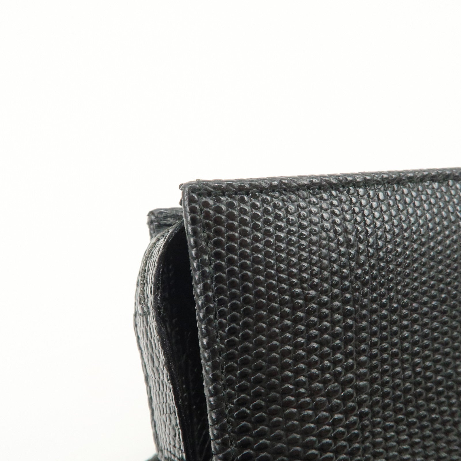 Ferragamo Vara Ribbon Leather Pouch Black