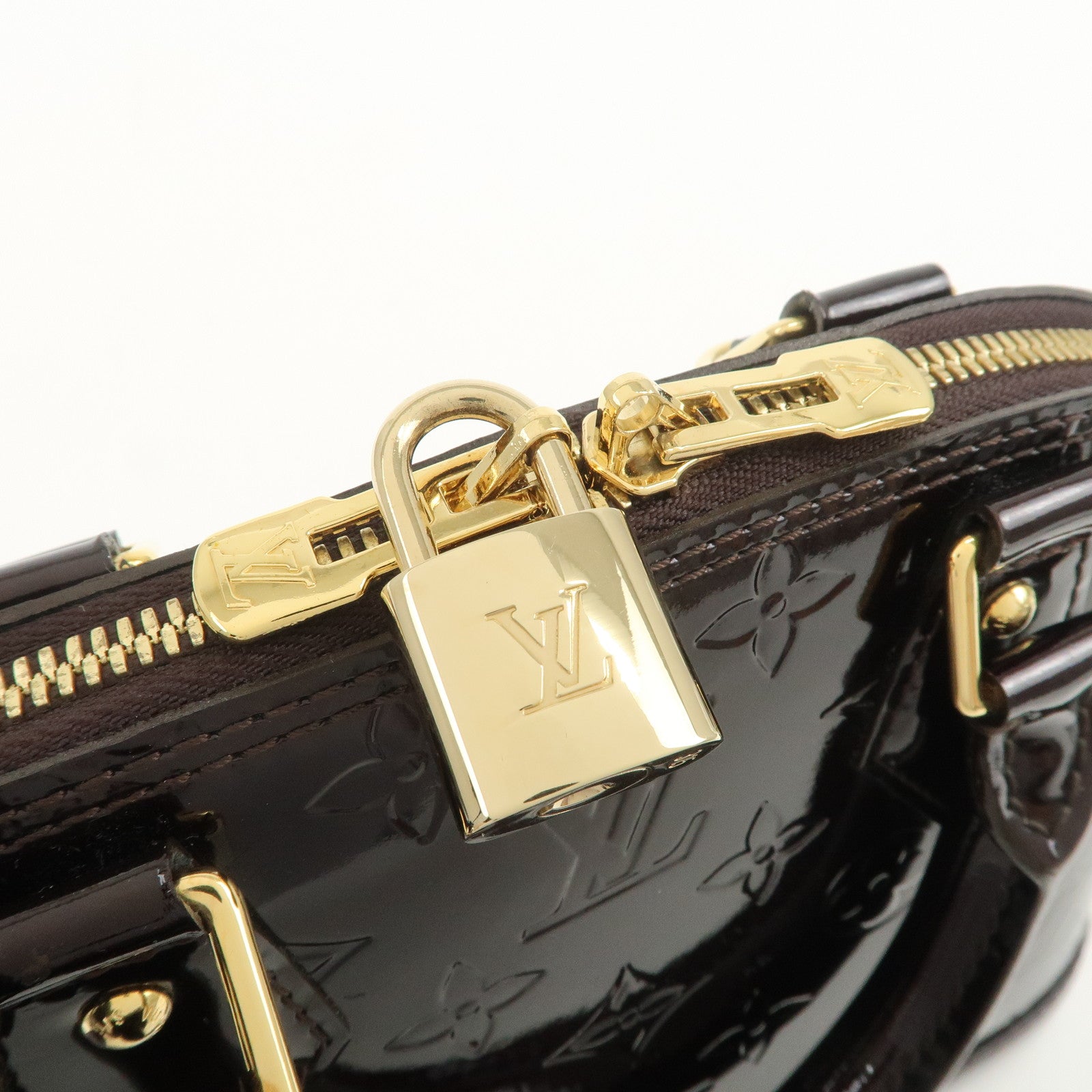 Louis Vuitton Monogram Vernis Alma BB 2Way Bag Amarante M91678