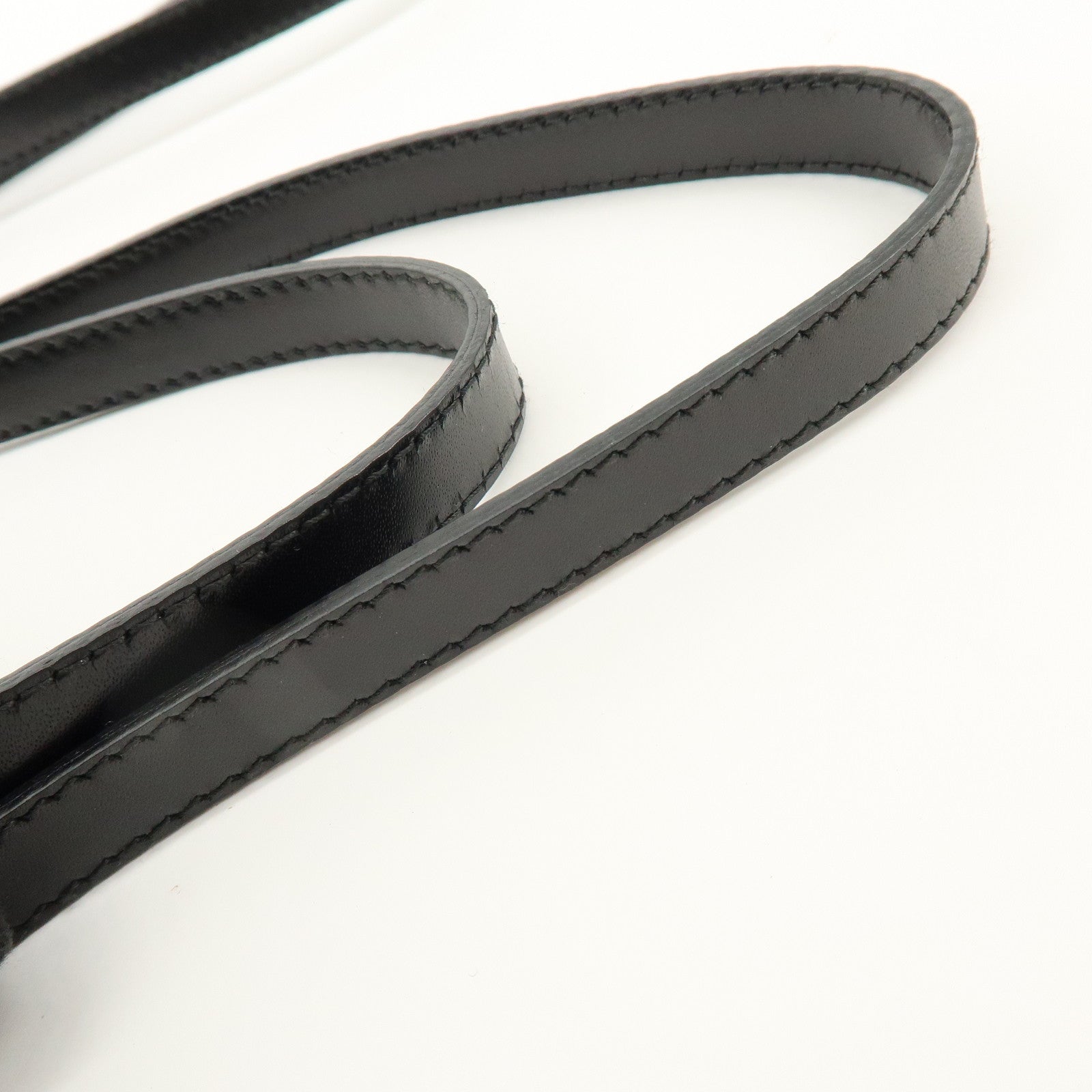 BVLGARI Logo Mania Denim Leather Shoulder Bag Crossbody Bag Black