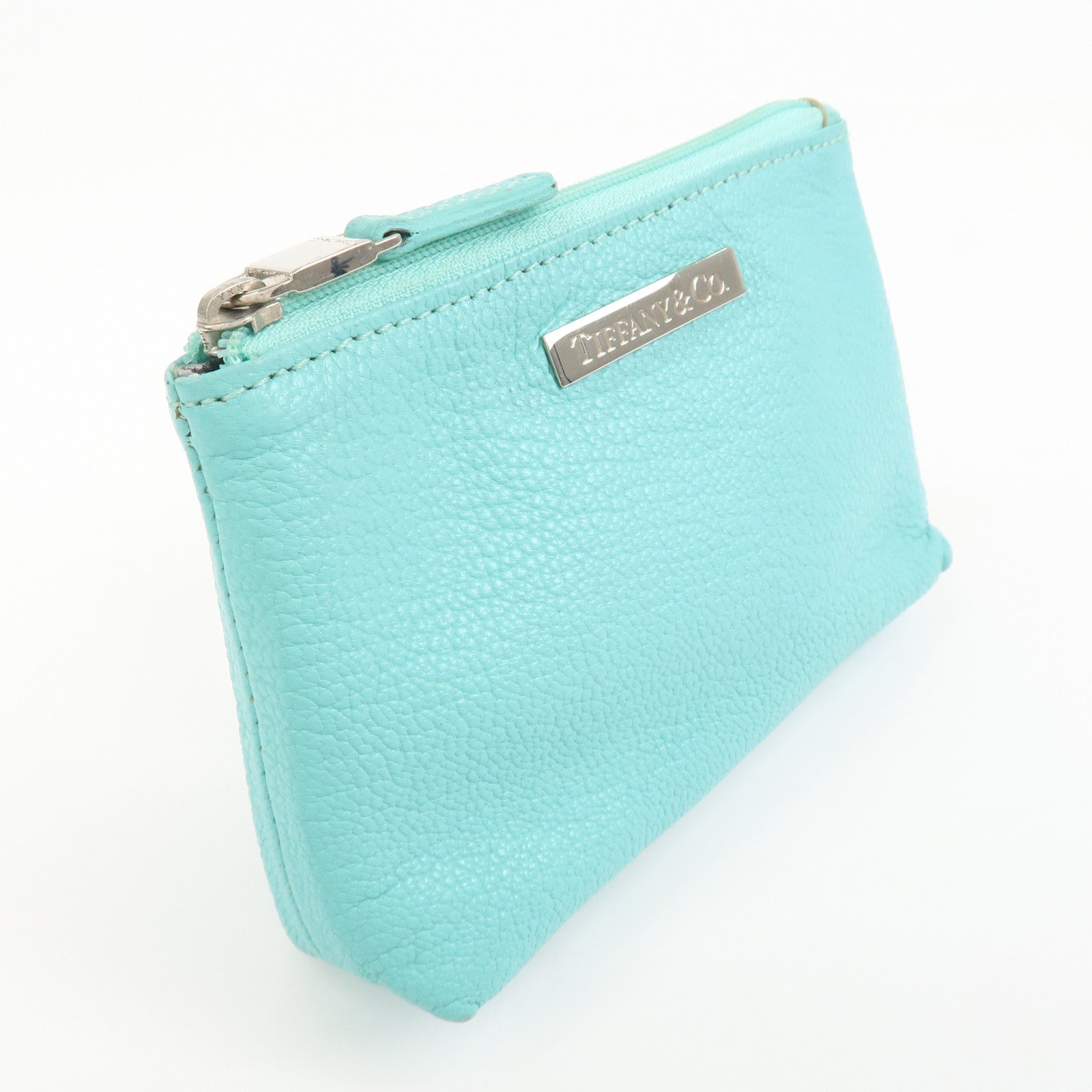Tiffany & Co. Leather Small Pouch Accessories Pouch Tiffany Blue