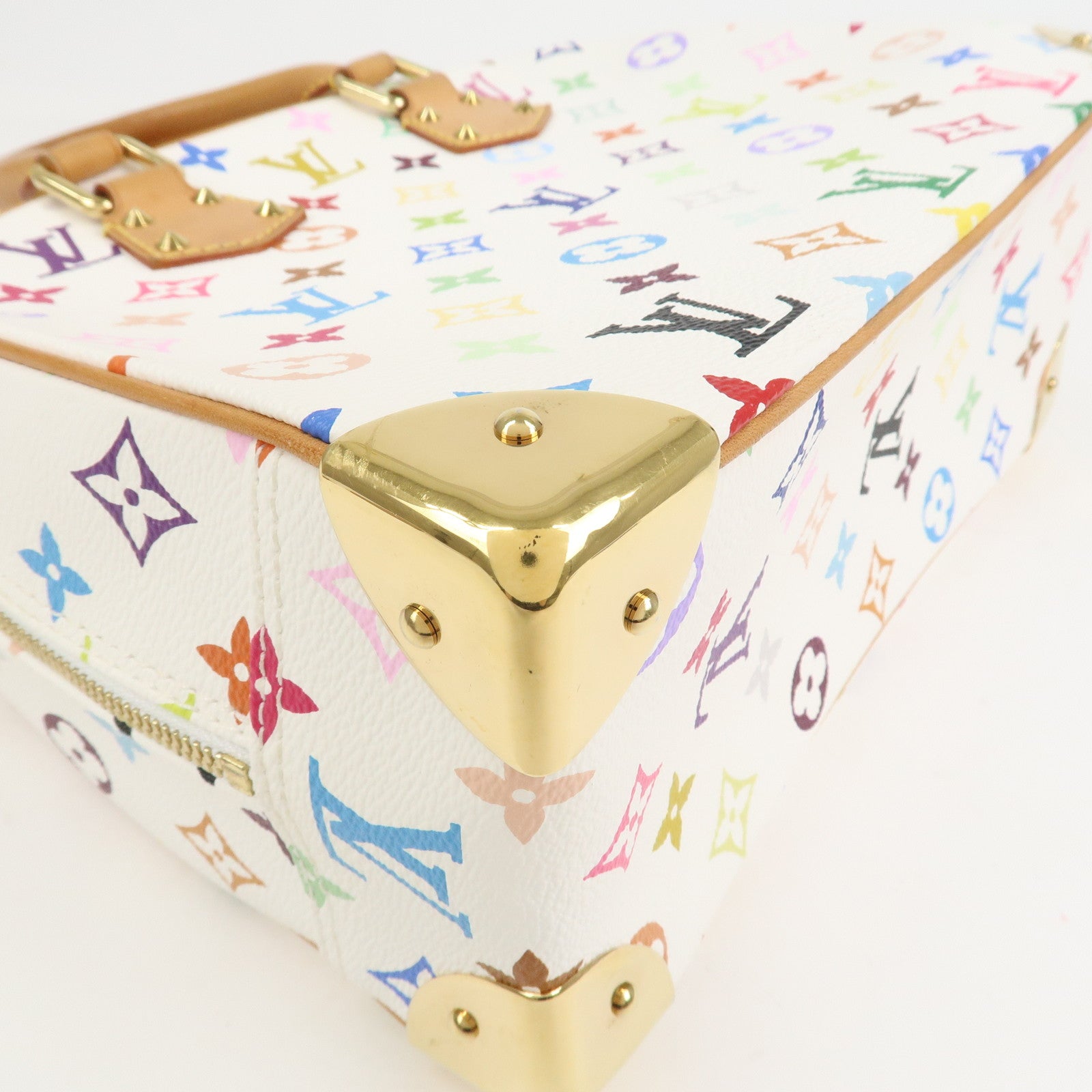 Louis Vuitton Monogram Multicolor Trouville Hand Bag Blanc M92663