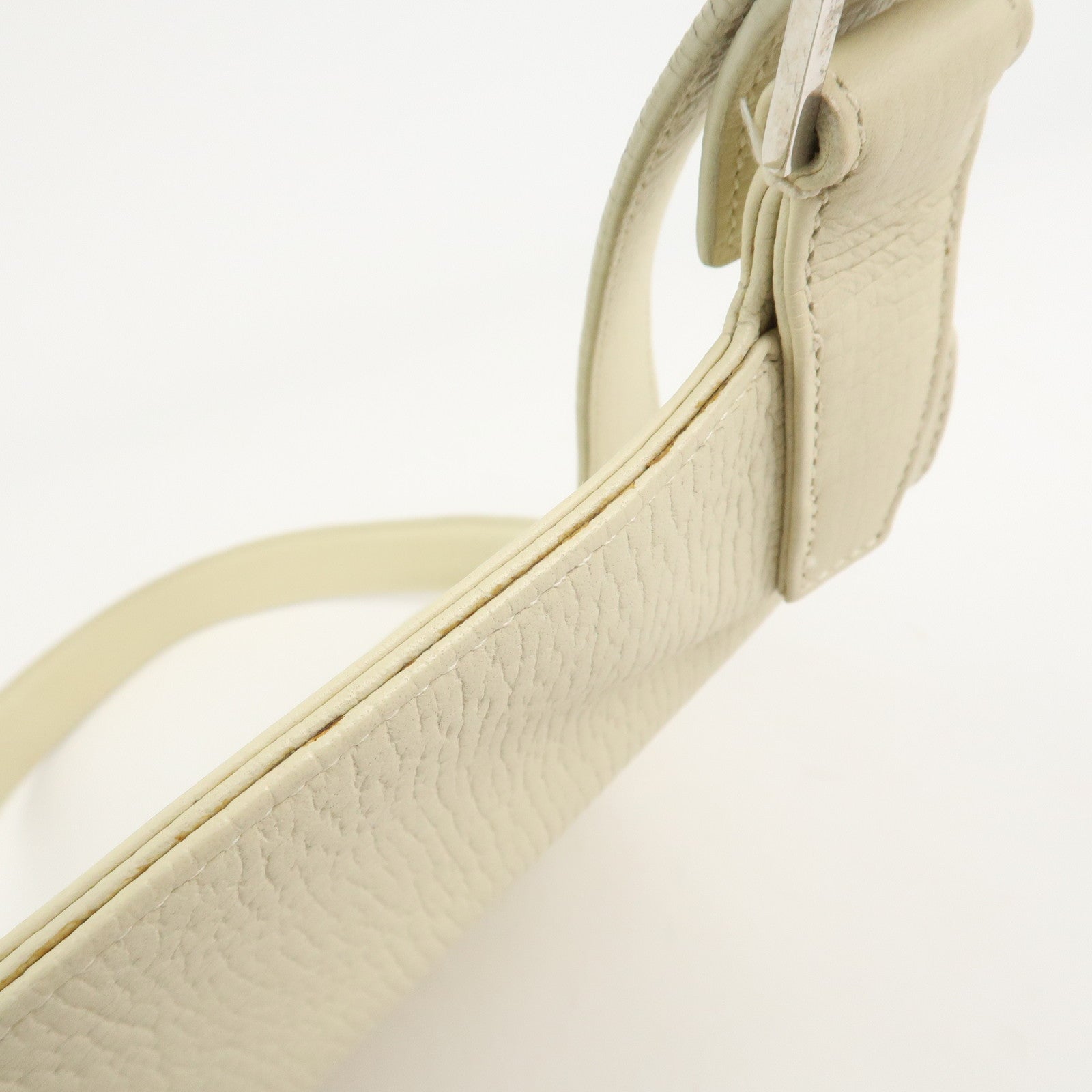 LOEWE Logo Leather Shoulder Bag Crossbody Bag Ivory