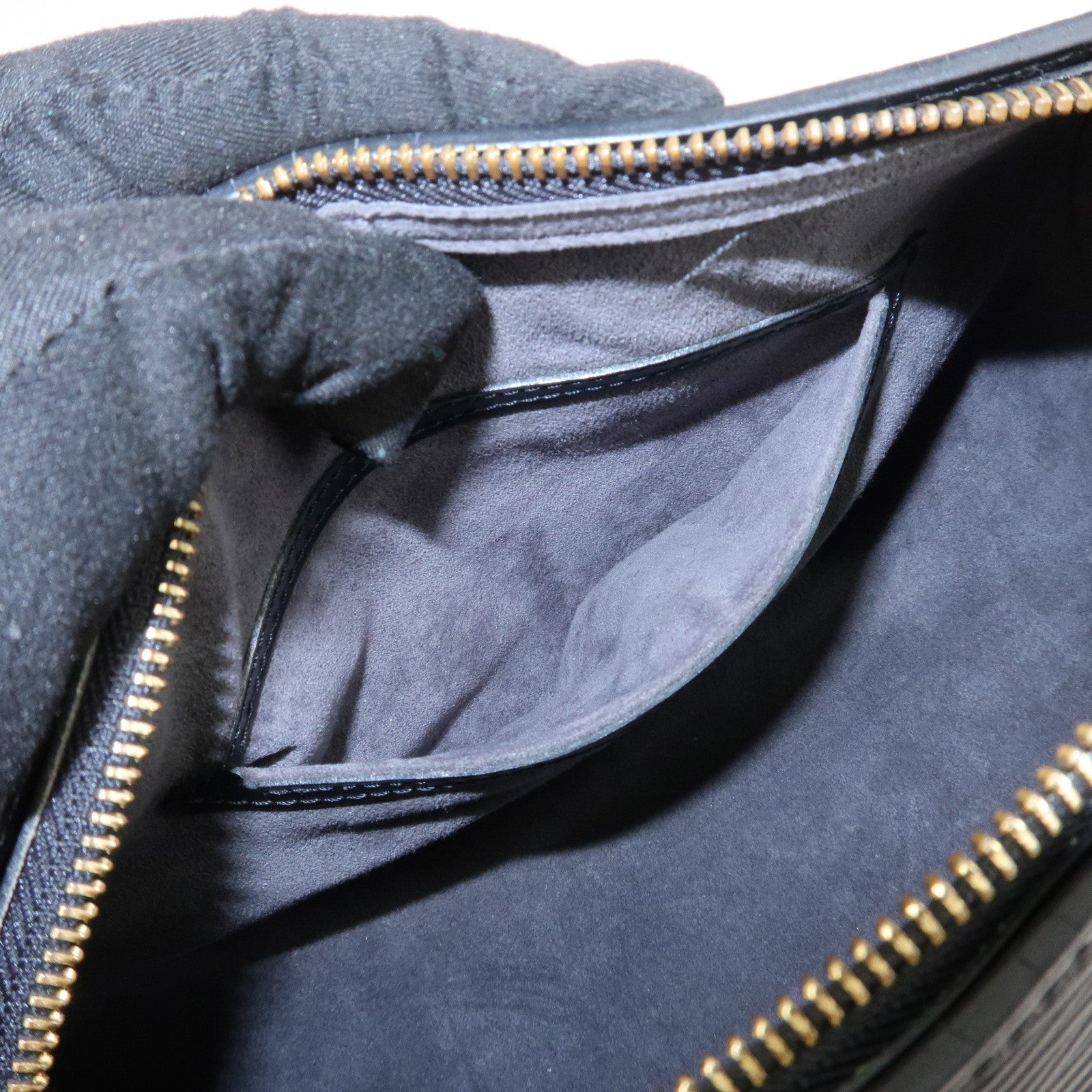 Louis Vuitton Epi Soufflot Hand Bag Shoulder Bag Noir Black M52862