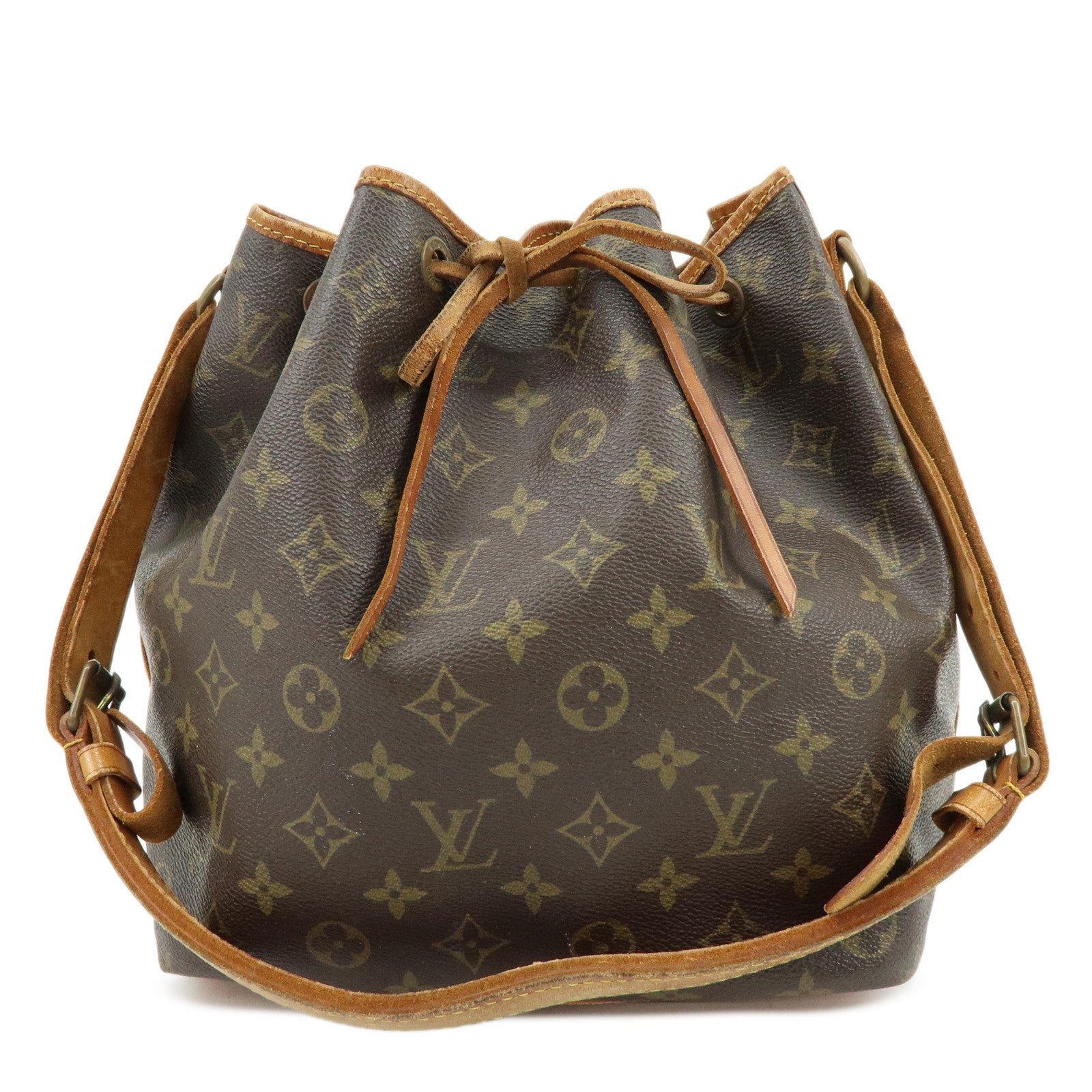 Louis Vuitton Monogram Petit Noe Shoulder Bag Brown M42226