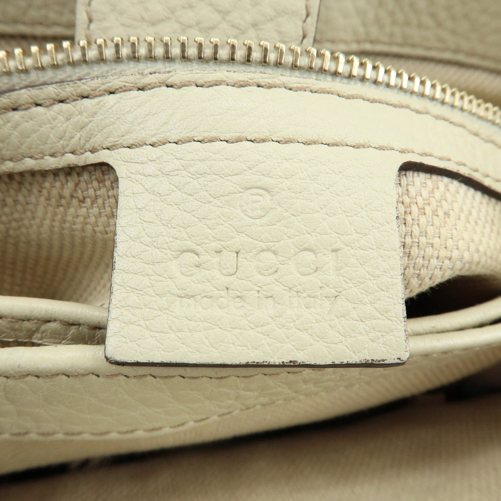 GUCCI Bamboo GG Canvas Leather 2Way Hand Shoulder Bag White 308360