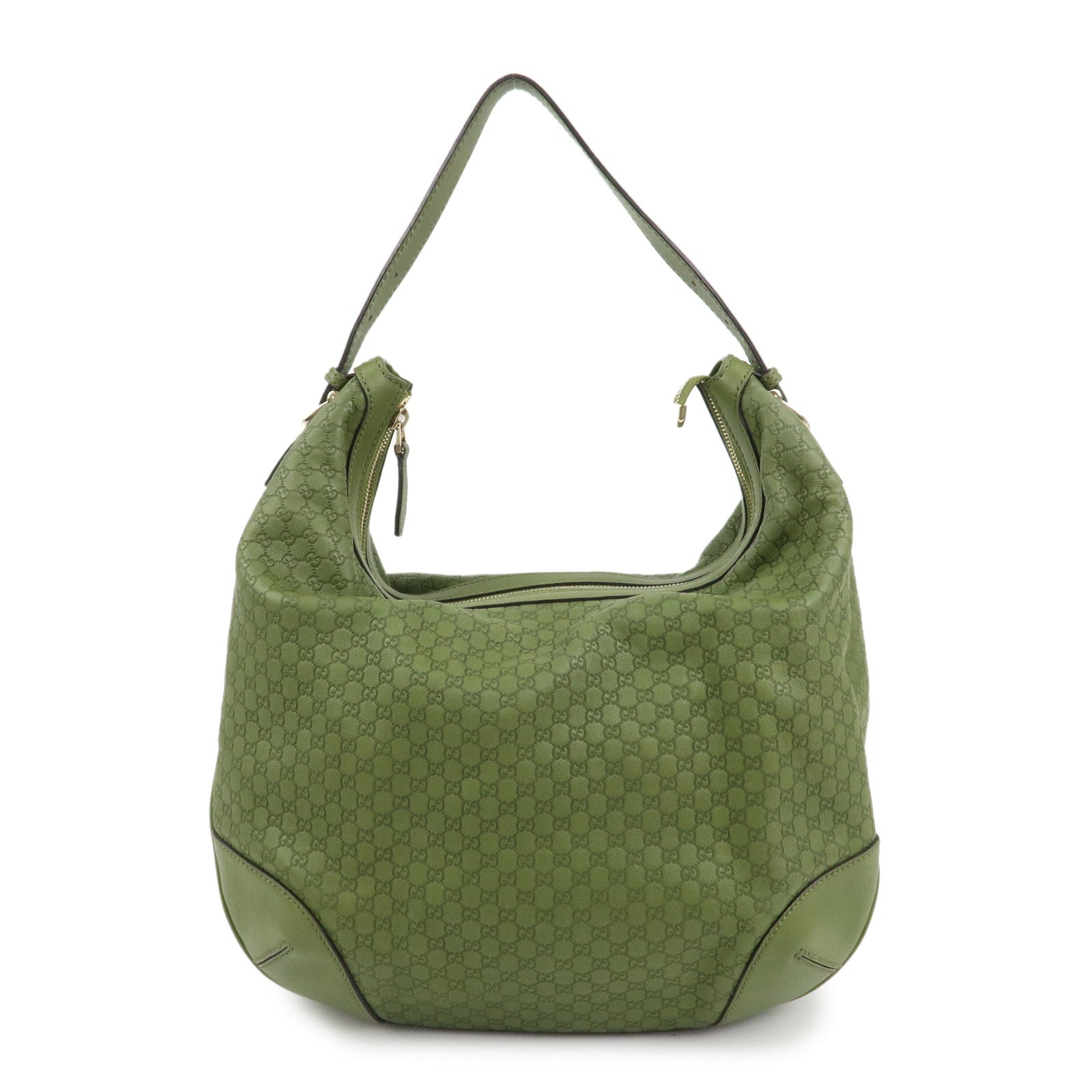 GUCCI Micro Guccissima Leather Shoulder Bag Hand Bag Green 309618