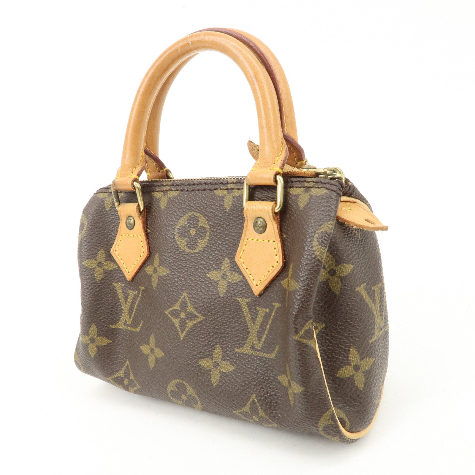 Louis Vuitton Monogram Canvas Mini Speedy Hand Bag Brown M41534