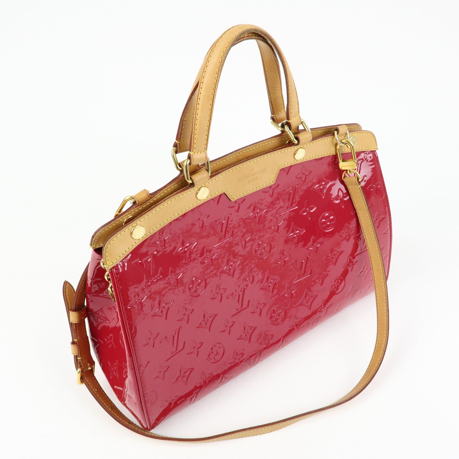 Louis Vuitton Vernis Brea MM 2Way Hand Bag Rose Indien M91798