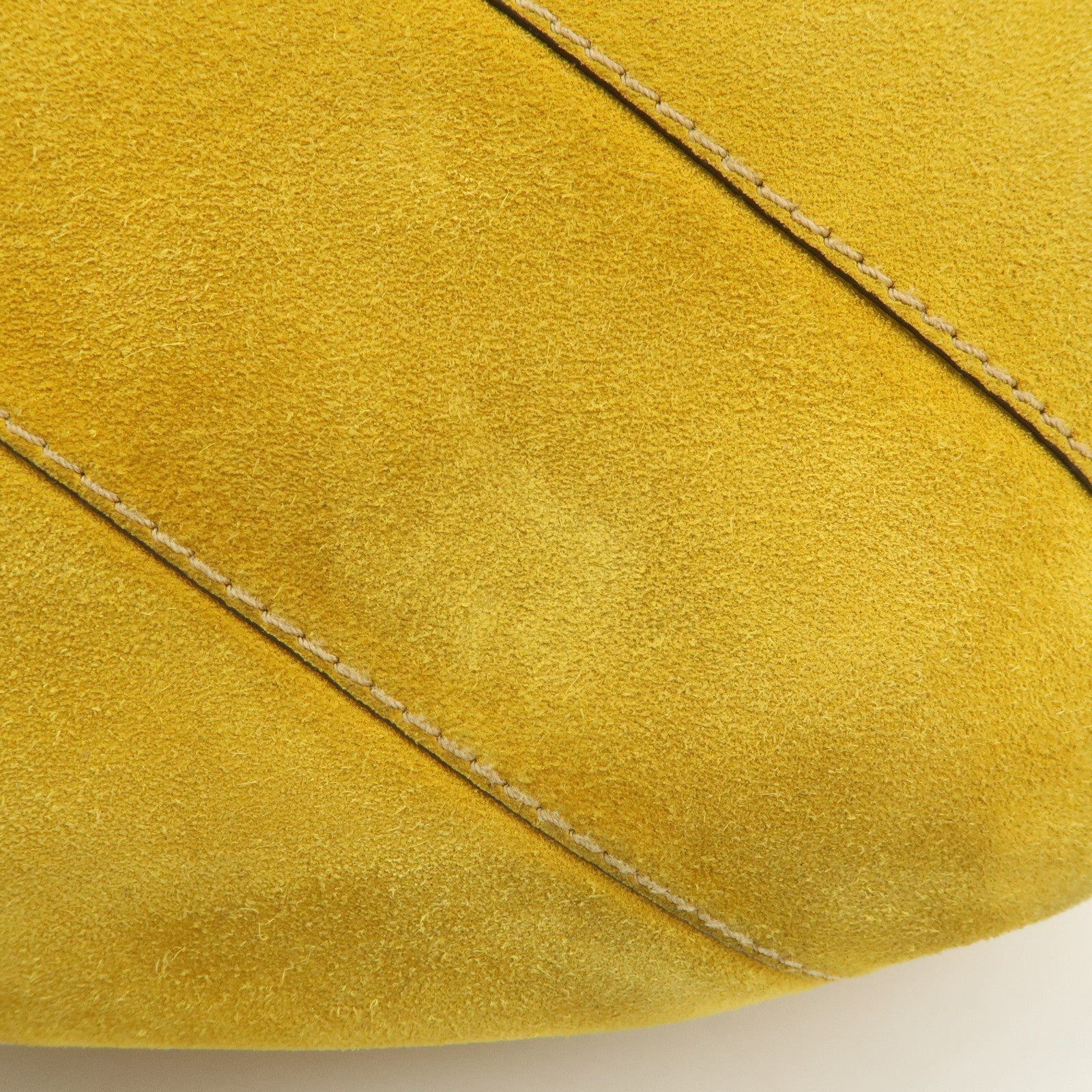 JIMMY CHOO Suede Leather Shoulder Bag Hand Bag Yellow