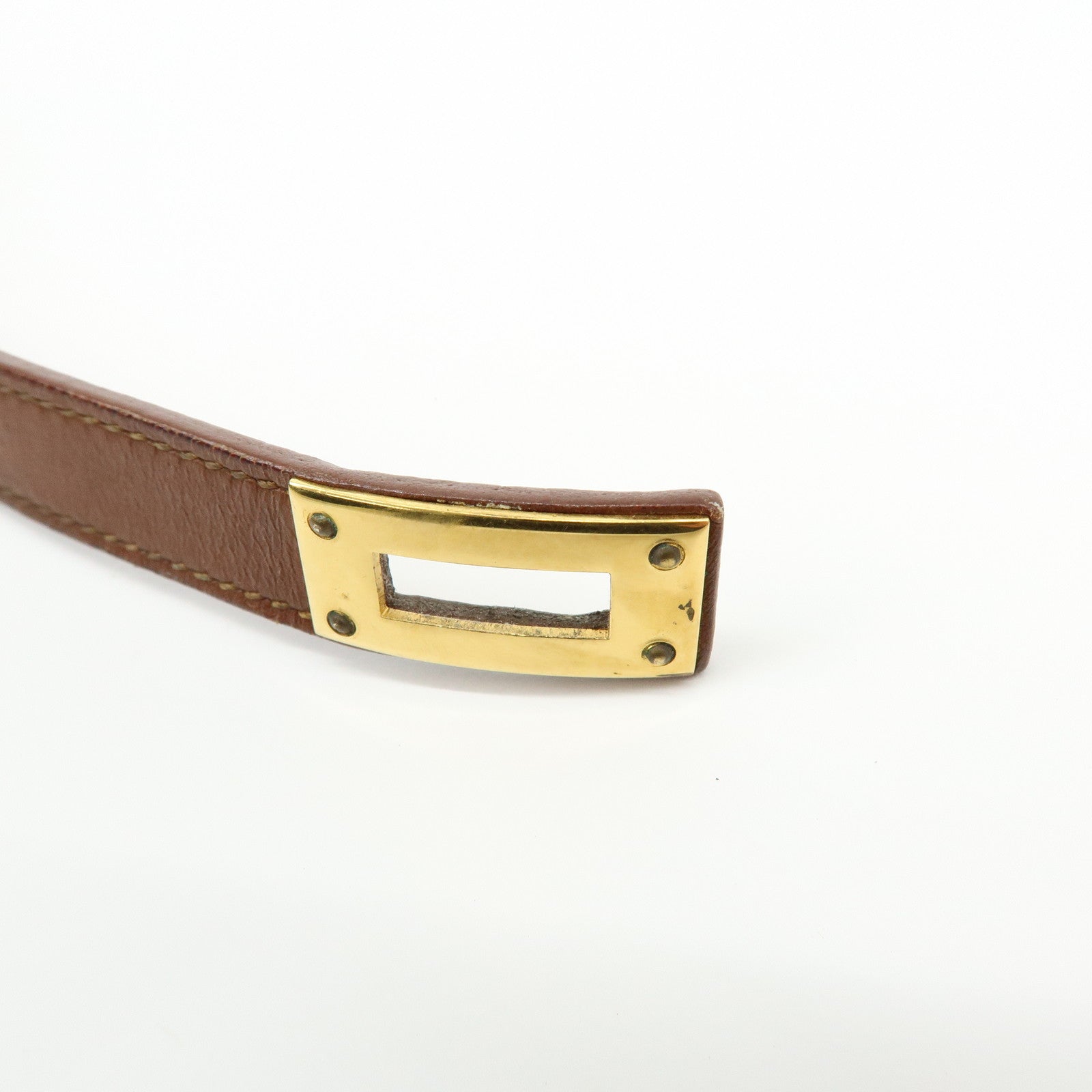 HERMES Vaux Swift Mini Kelly Double Tour Bracelet Brown