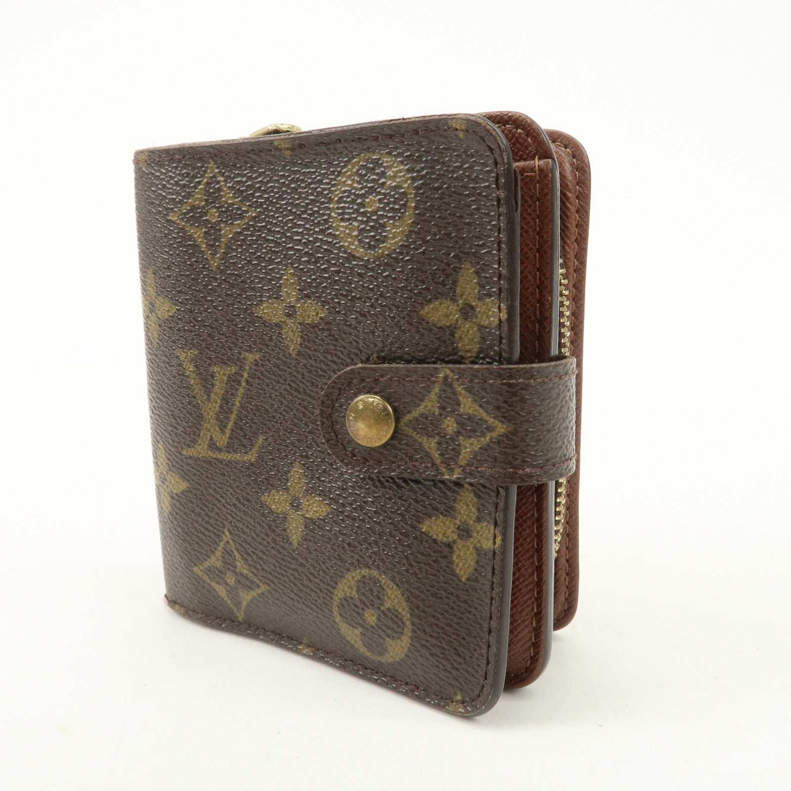 Louis Vuitton Louis Monogram Compact Small Zippy Wallet M61667 Used
