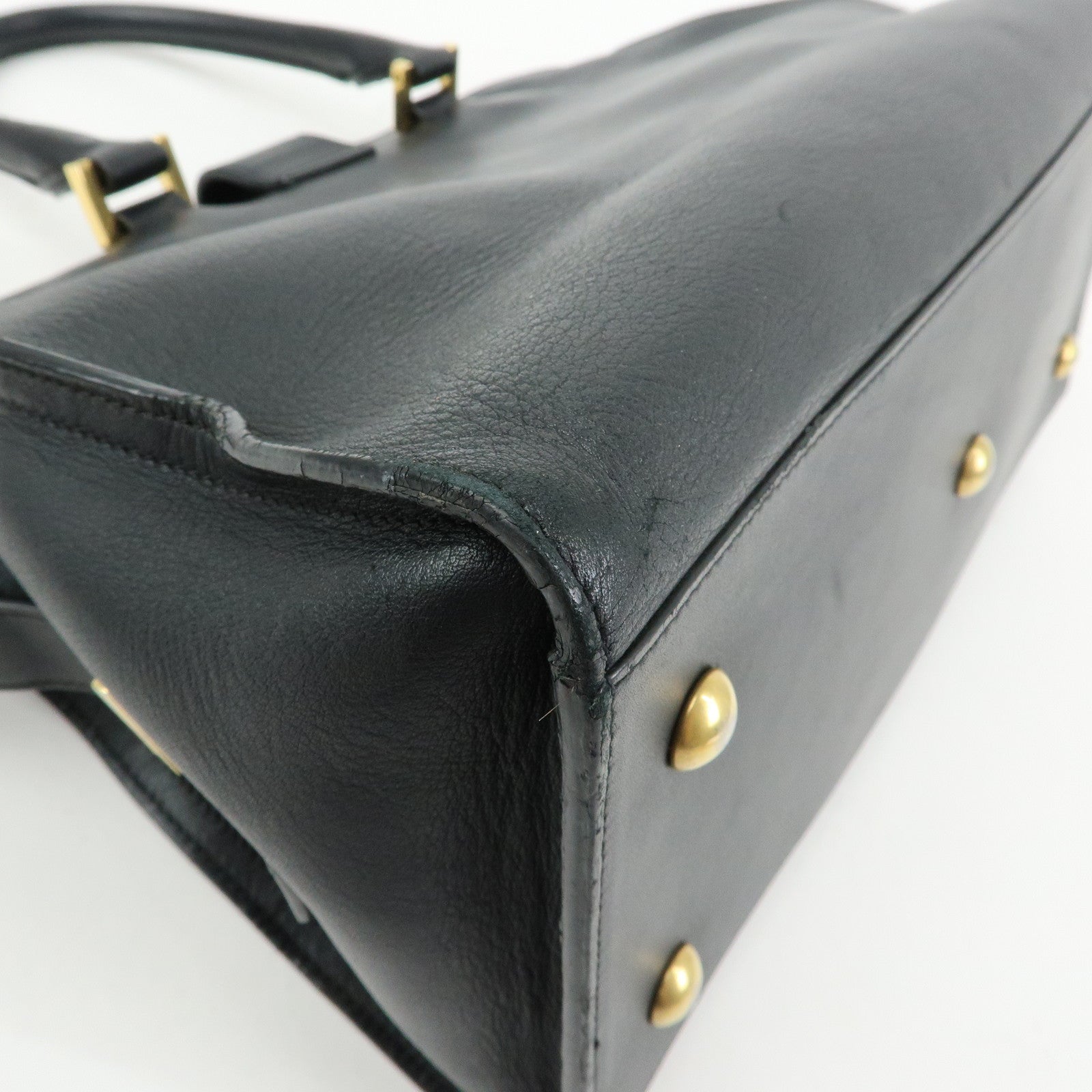 SAINT LAURENT PARIS Petit Cabas Y Line Leather 2WayBag Black 311210