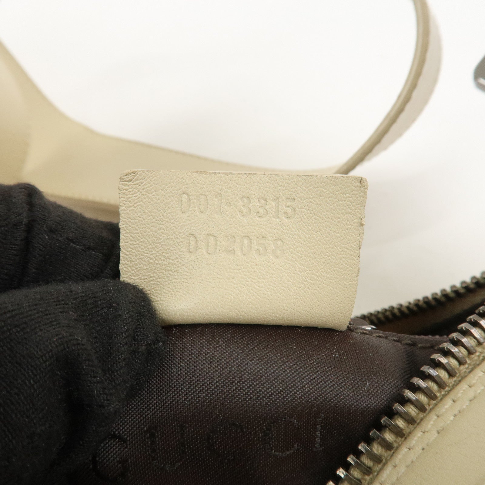 GUCCI Leather Shoulder Bag Ivory 001.3315