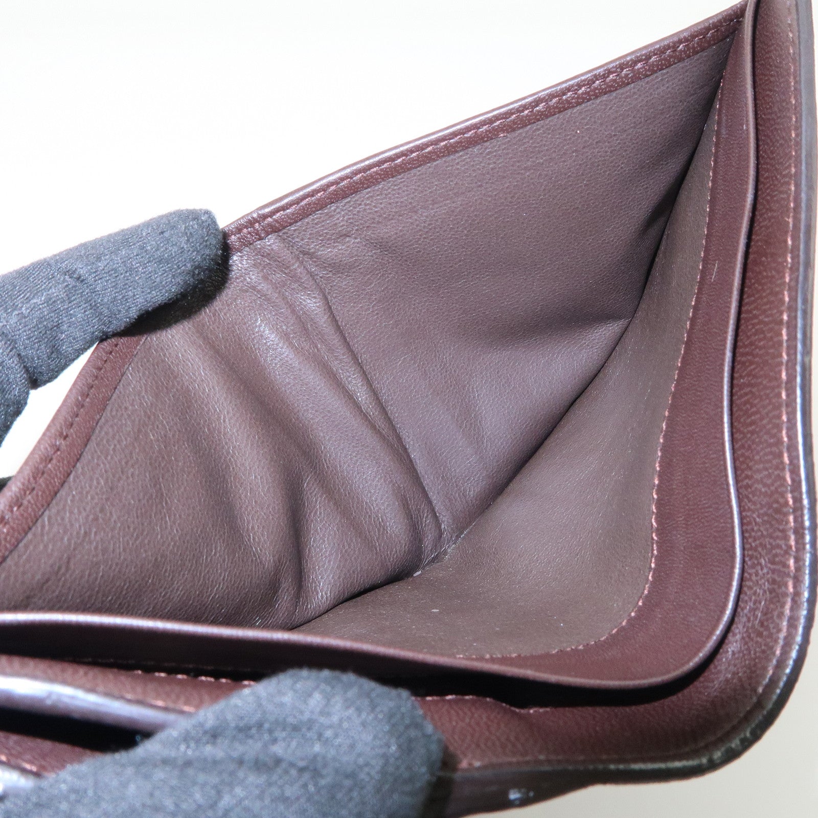 Bottega Veneta Intrecciato Leather Bi-fold Comact Wallet Brown