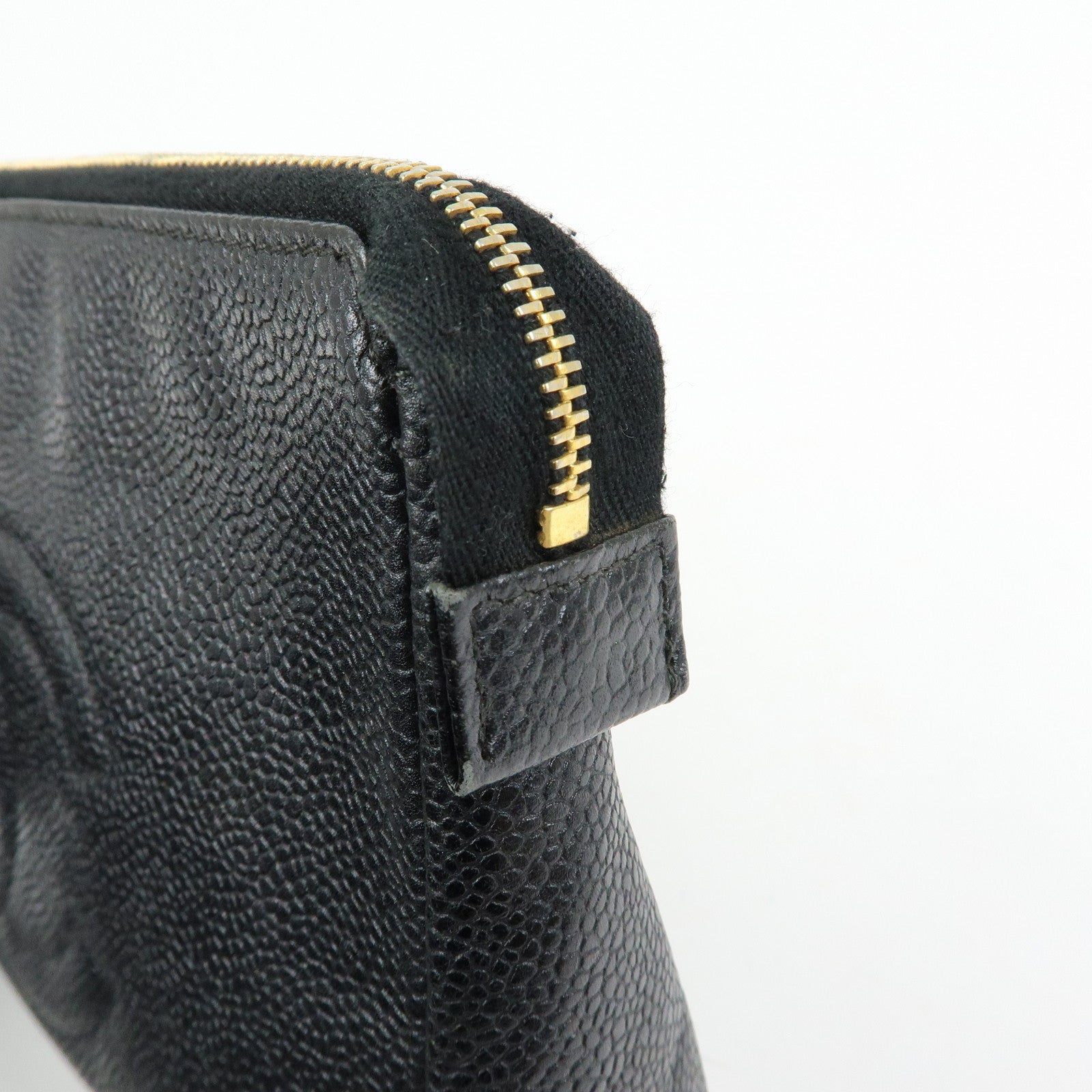 CHANEL COCO Mark Caviar Skin Cosmetic Pouch Makeup Bag Black