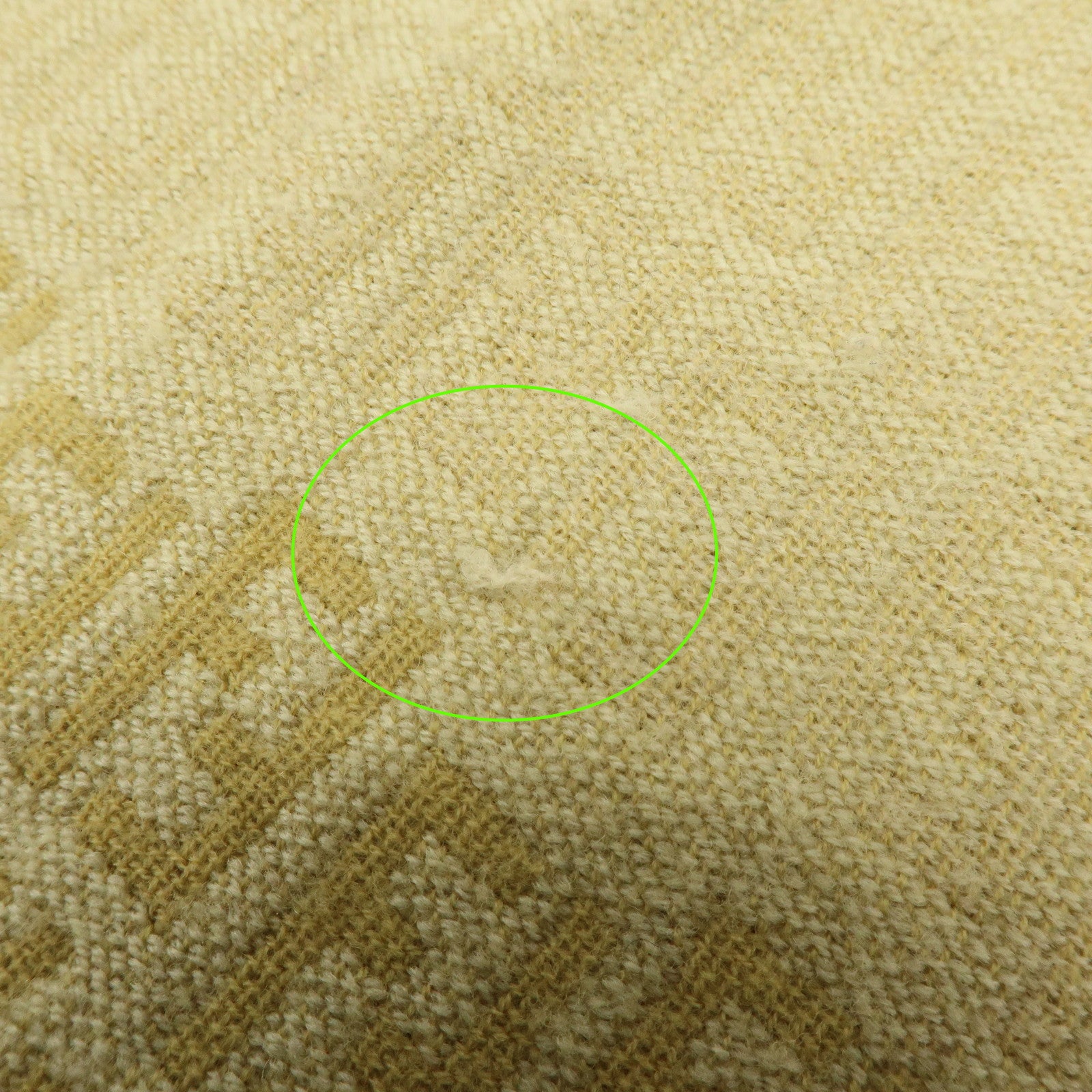 FENDI Zucca Wool 100% Scarf Yellow Beige