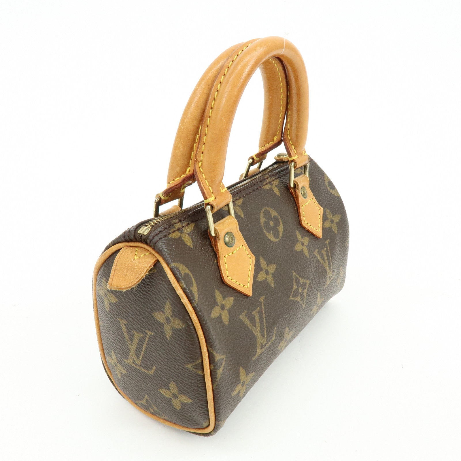 Louis Vuitton Monogram Mini Speedy Hand Bag Brown M41534