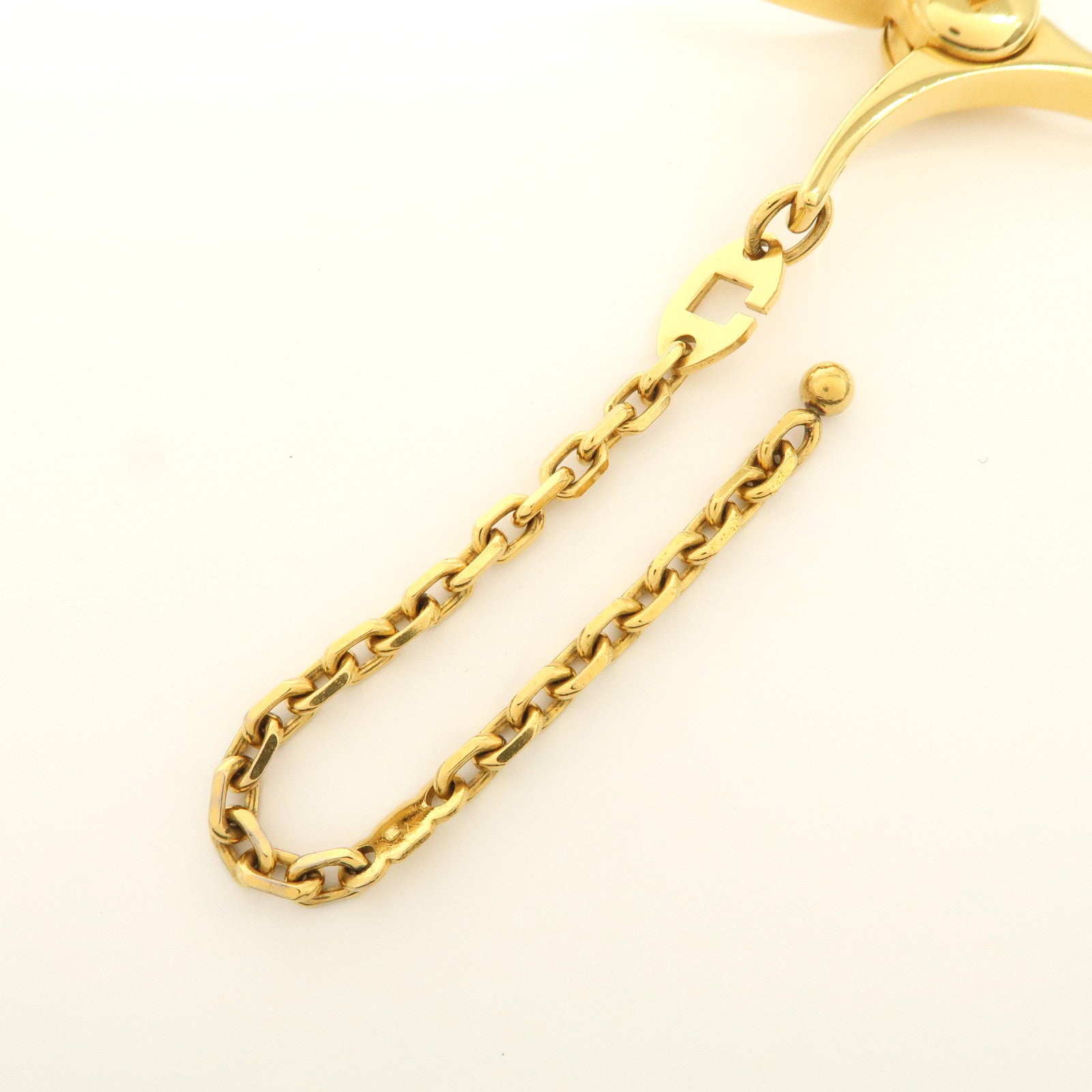 HERMES Metal H Logo Filou Glove Clip Glove Holder Gold