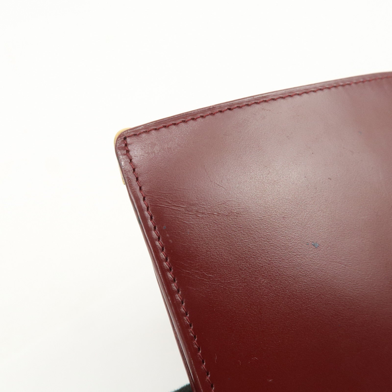 Cartier Must de Cartier Logo Leather Compact Wallet Bordeaux