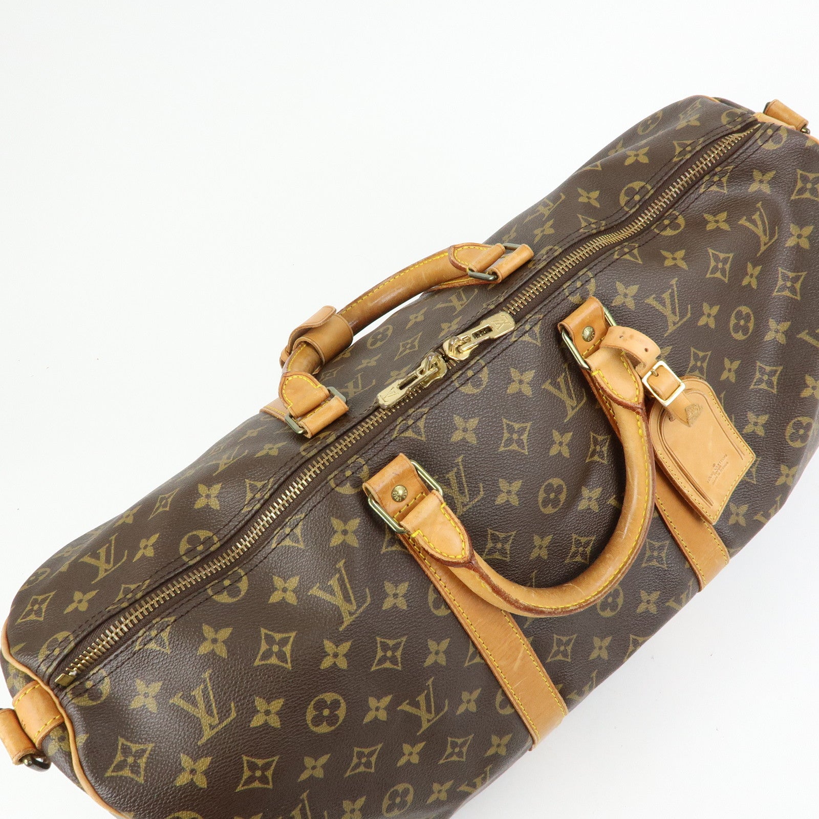 Louis Vuitton Monogram Keep All Bandouliere 50 Boston Bag M41416