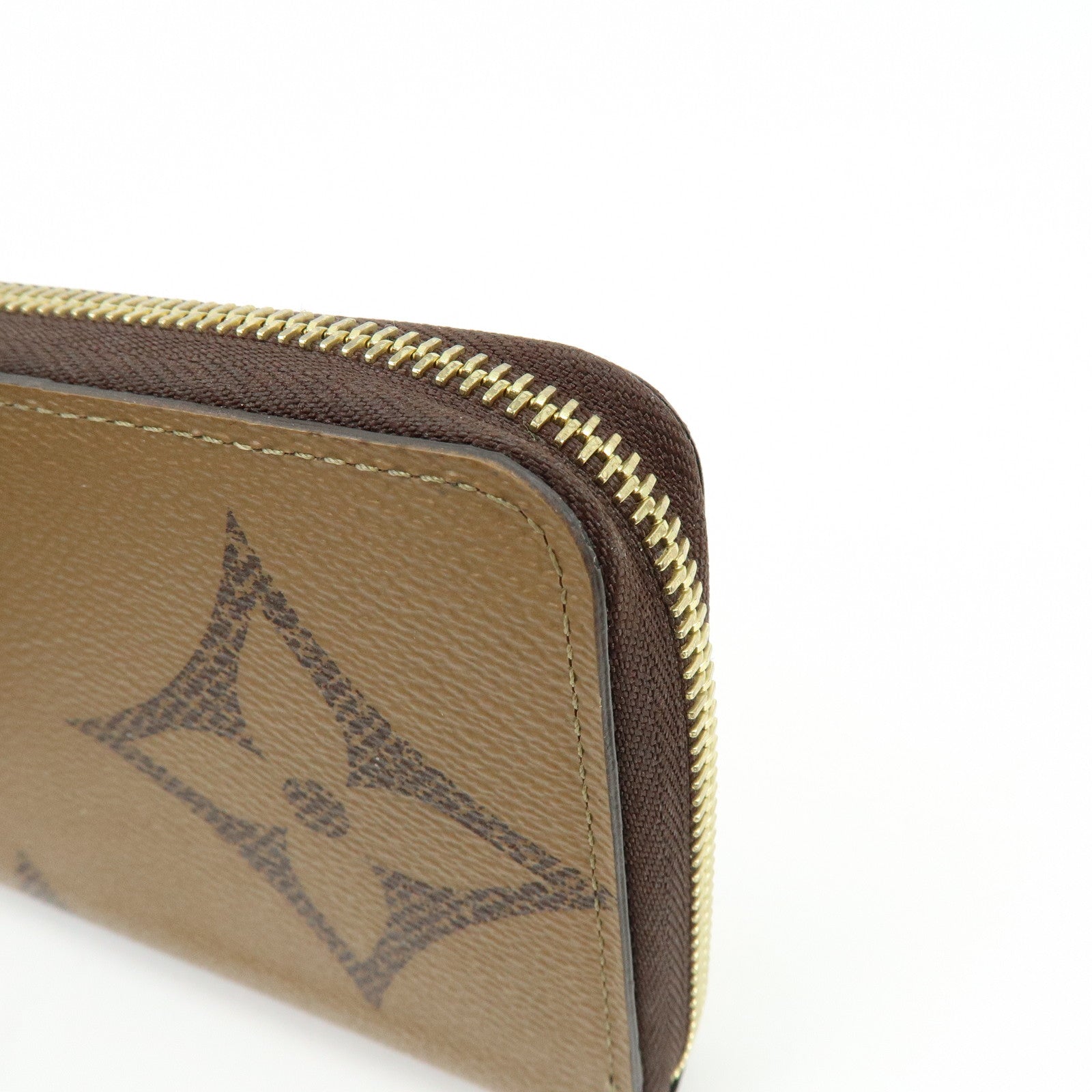 Louis Vuitton Giant Monogram Reverse Zippy Long Wallet Brown M69353