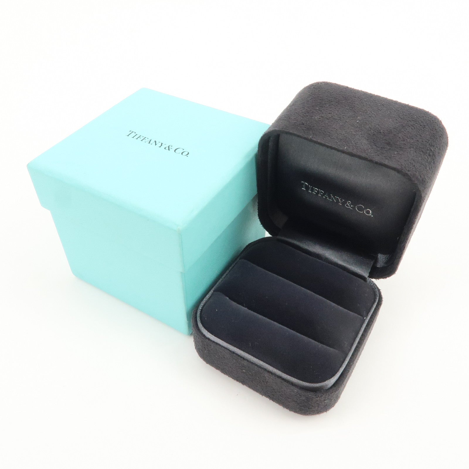 Tiffany & Co Set of 2 Jewelry Boxes for Pair Ring Tiffany Blue