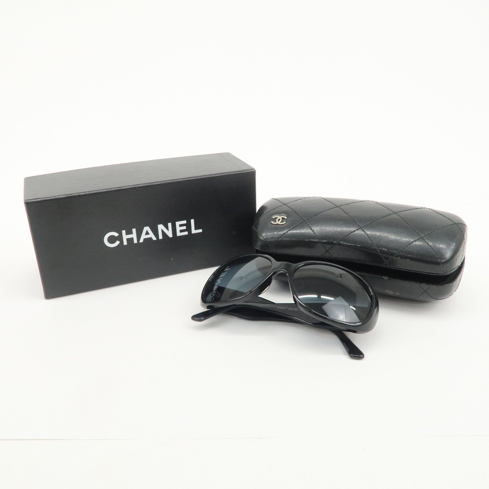 CHANEL Camellia Plastic Sunglasses 5113-A c.501/87 56□16 130 3N