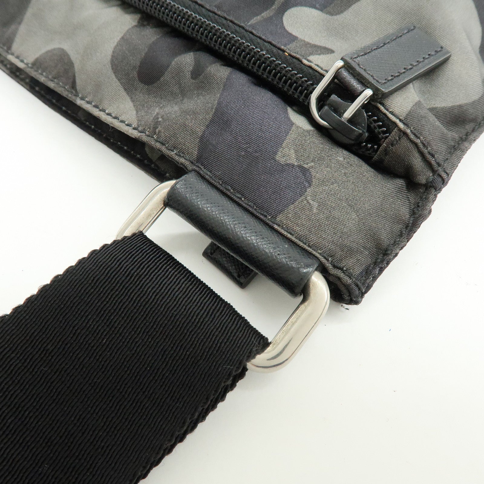 PRADA Triangle Logo Nylon Shoulder Bag Crossbody Bag Camouflage