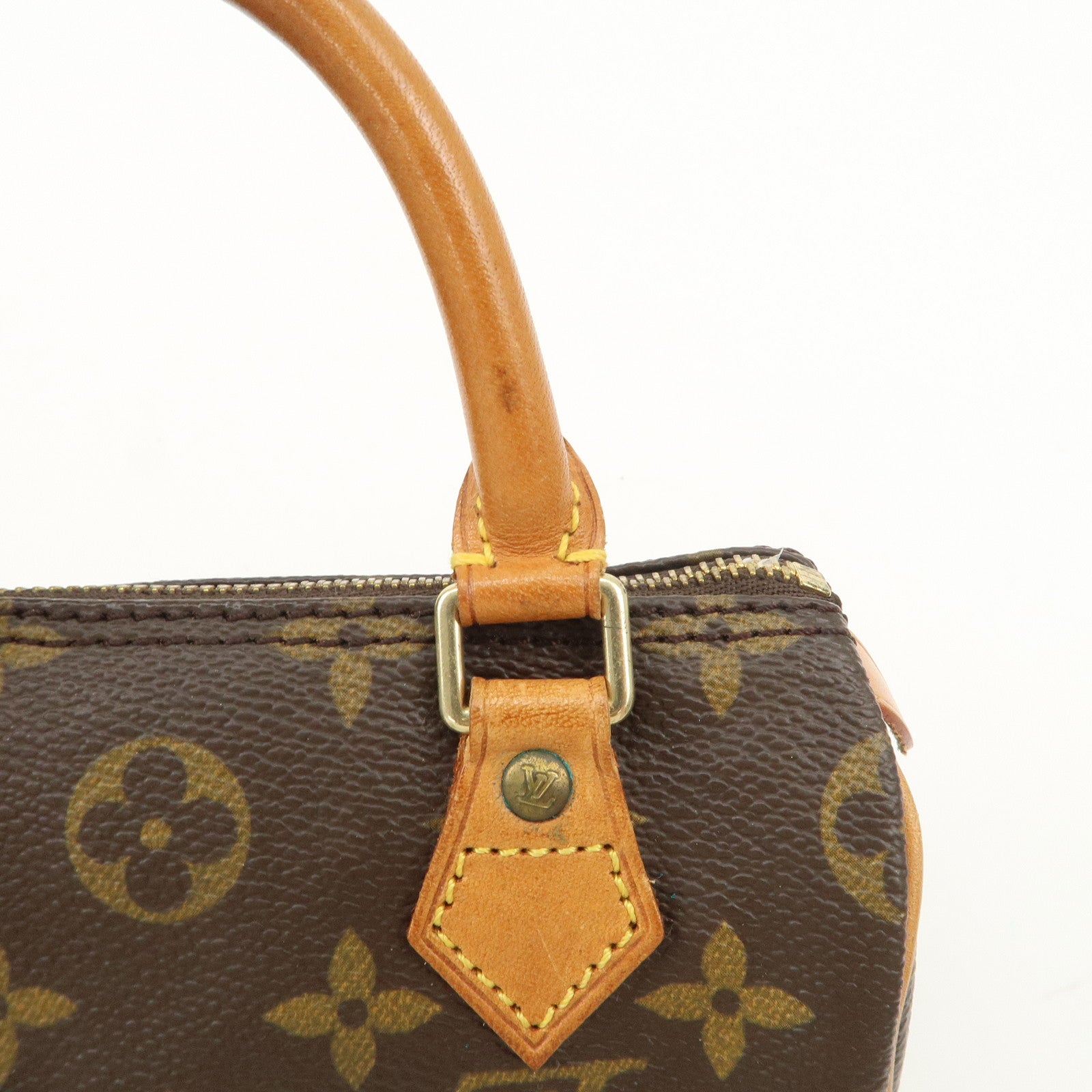 Louis Vuitton Monogram Mini Speedy Hand Bag Brown M41534 Used