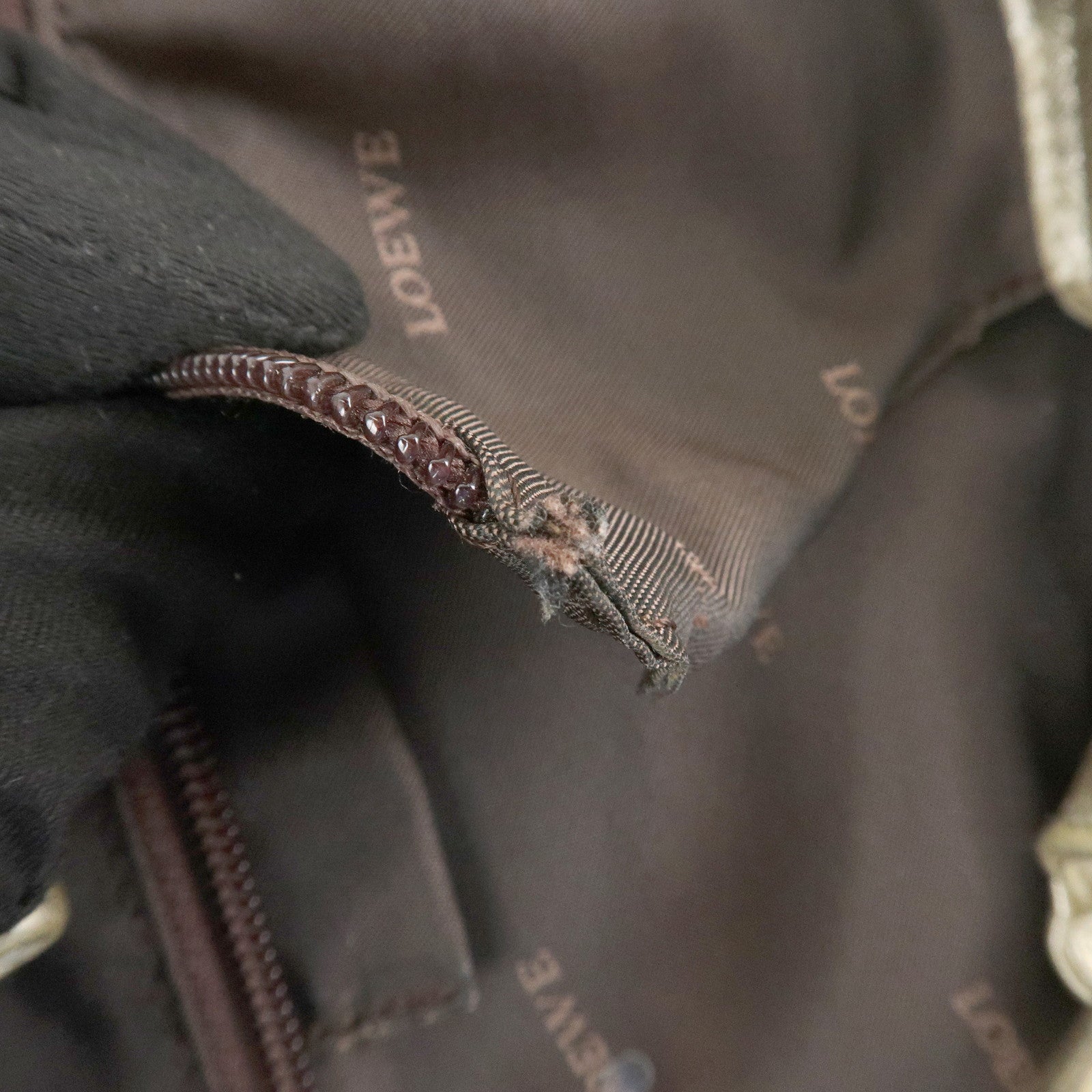 LOEWE Anagram Leather Nappa Aire Hand Bag Tote Bag Gold