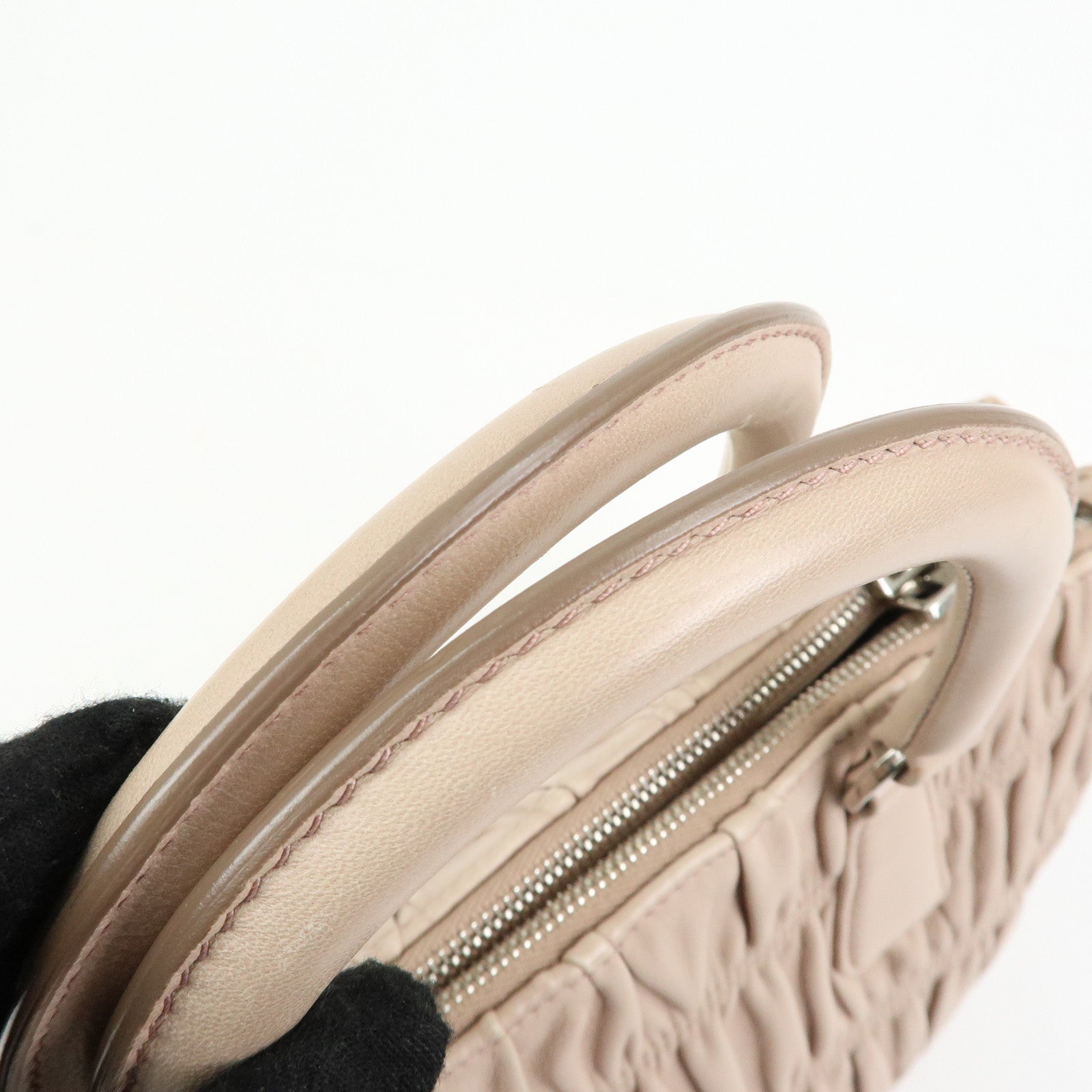 PRADA Nappa Gaufure Leather 2Way Hand Bag Shoulder Bag B2599L